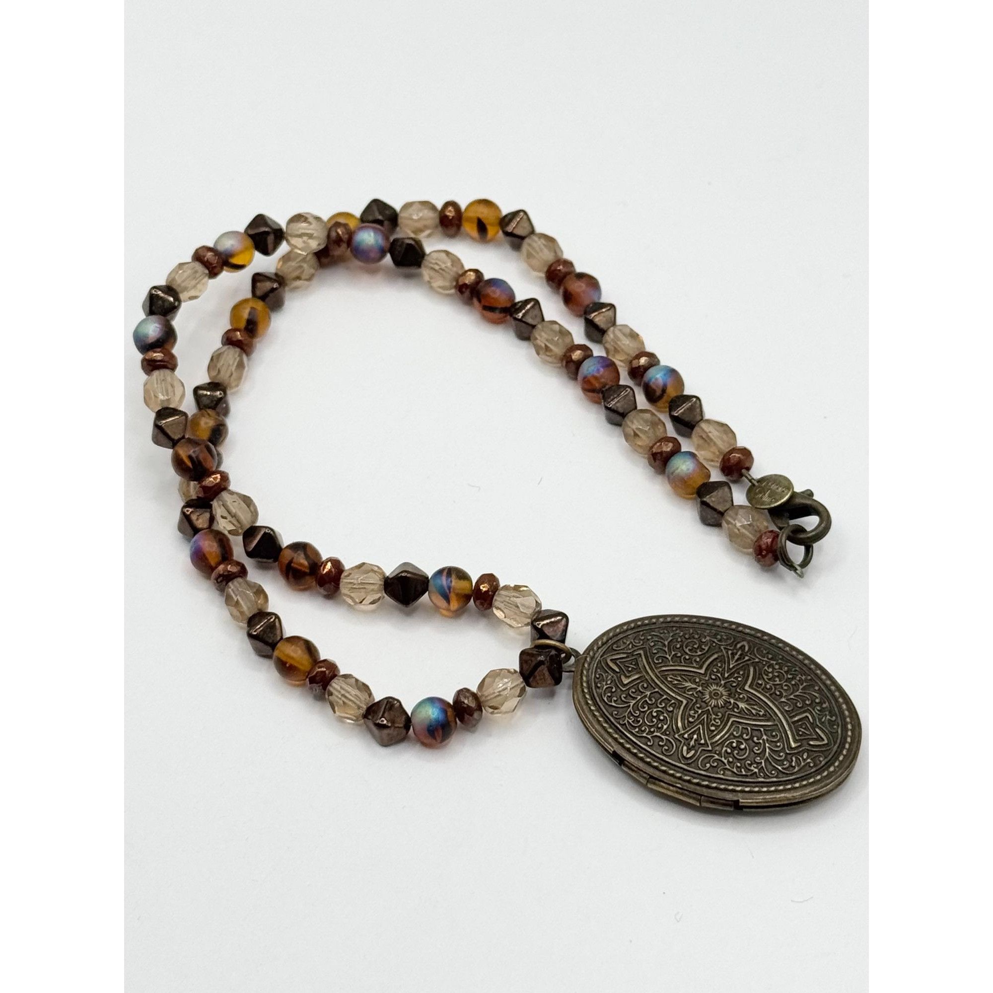 Vintage Lenore Solmo beaded locket necklace Size ONE SIZE - 1 Thumbnail