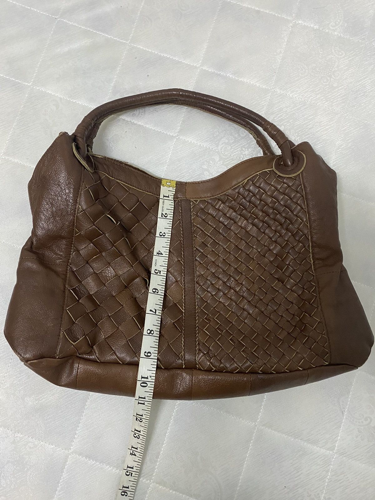 GOA Woven Cowhide Fully leather Hand Bag