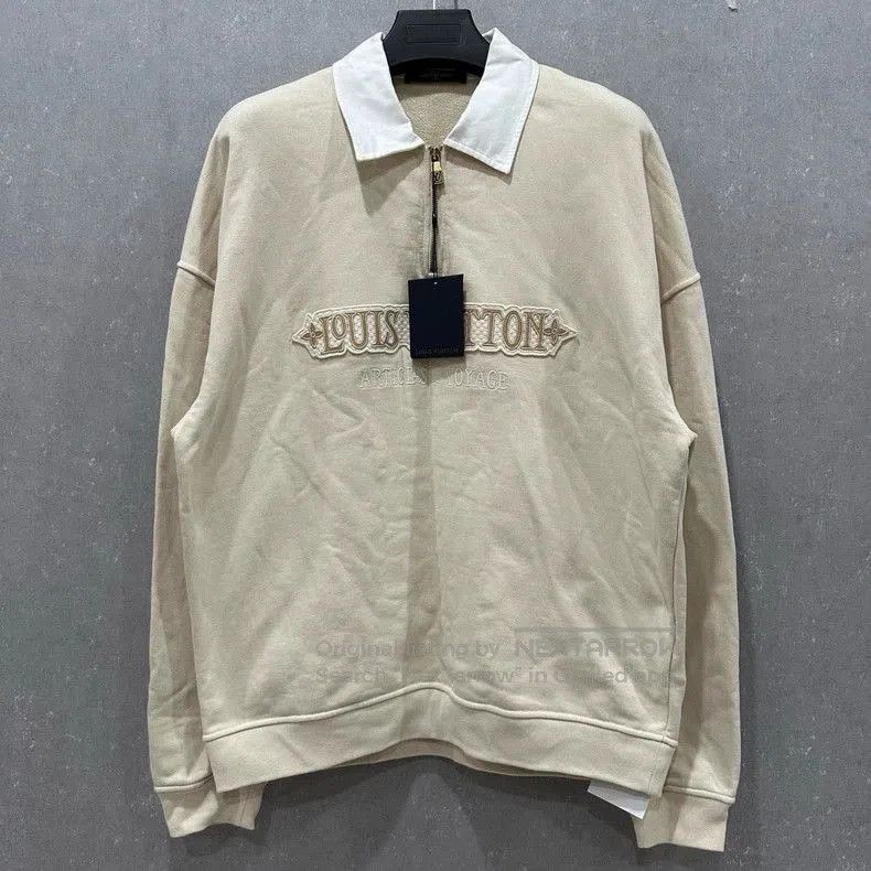 Louis Vuitton Louis Vuitton Embroidered Half-Zip Sweatshirt. Size US XXL / EU 58 / 5 - 1 Thumbnail