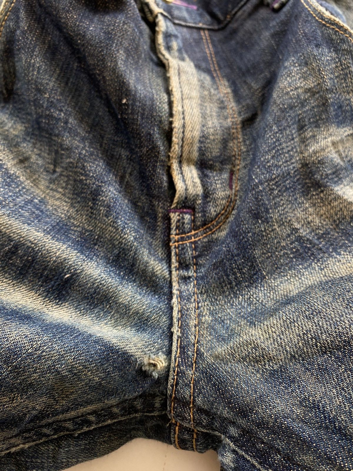 Lee Lee x TK Mixpice Purple Yarn Thrased Denim Size US 34 / EU 50 - 9 Thumbnail