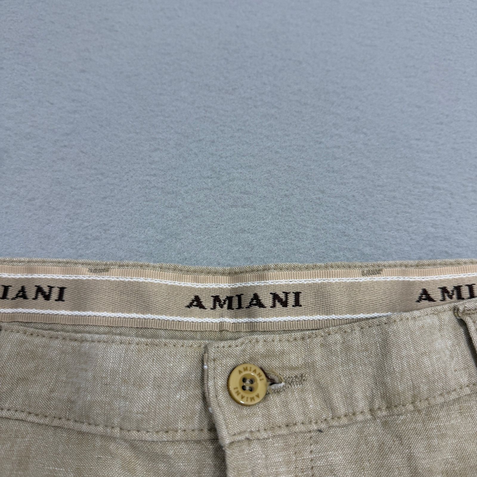 Armani Exchange Armani Exchange Shorts 36 Tan 12" Inseam A/X Linen Blend Size US 36 / EU 52 - 3 Thumbnail