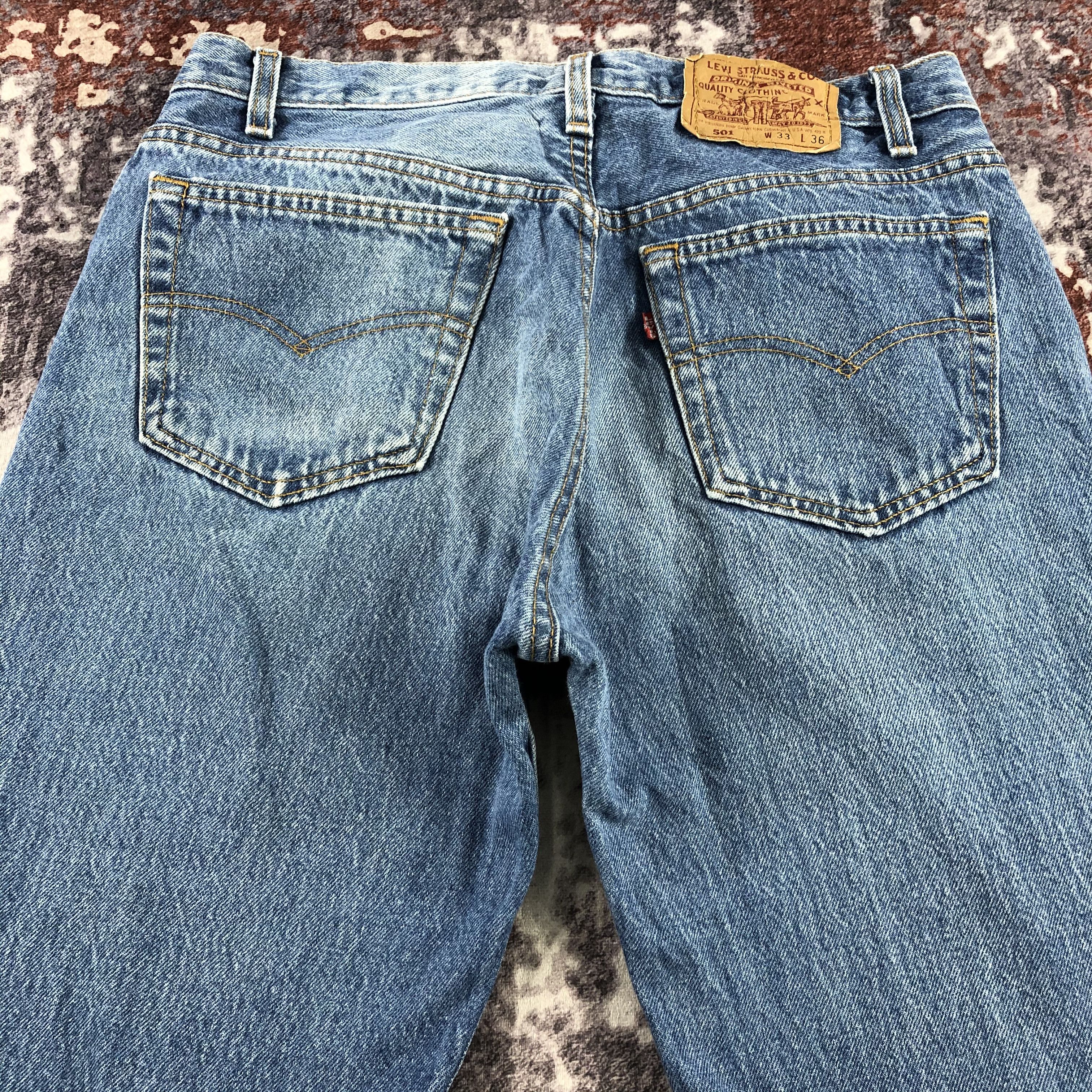 Levi's Vintage 90s Stone Wash Levis 501 Jeans-JM3168 Size US 31 - 5 Thumbnail