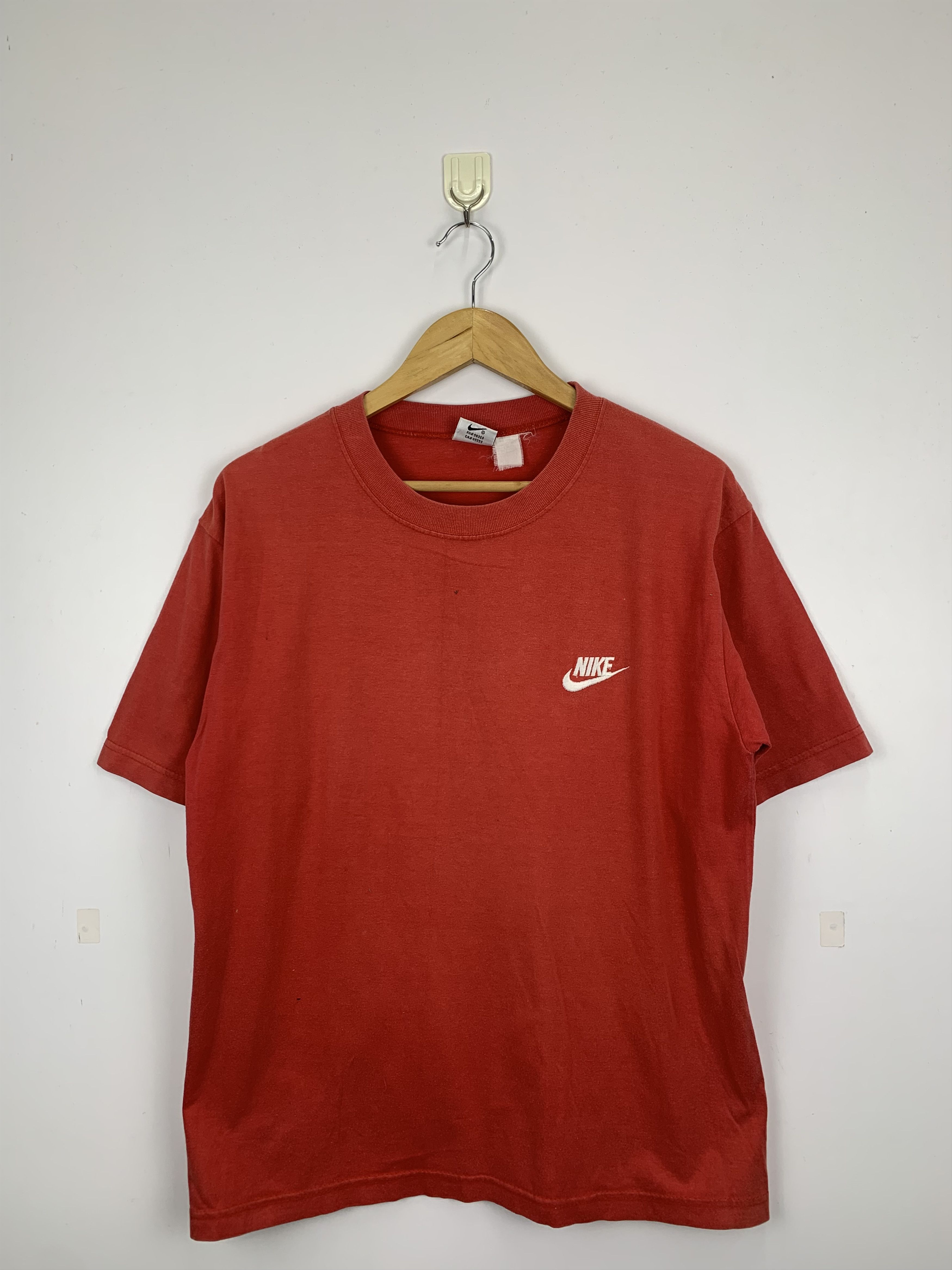 Nike × Vintage Vintage 90s Nike Small Swoosh Embroidery Tees TA0017 Size US M / EU 48-50 / 2 - 1 Thumbnail