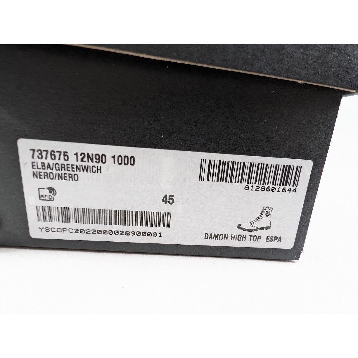 Saint Laurent Paris o1rshd1 Damon High-Top Sneakers in Nero Size US 12 / EU 45 - 23 Thumbnail