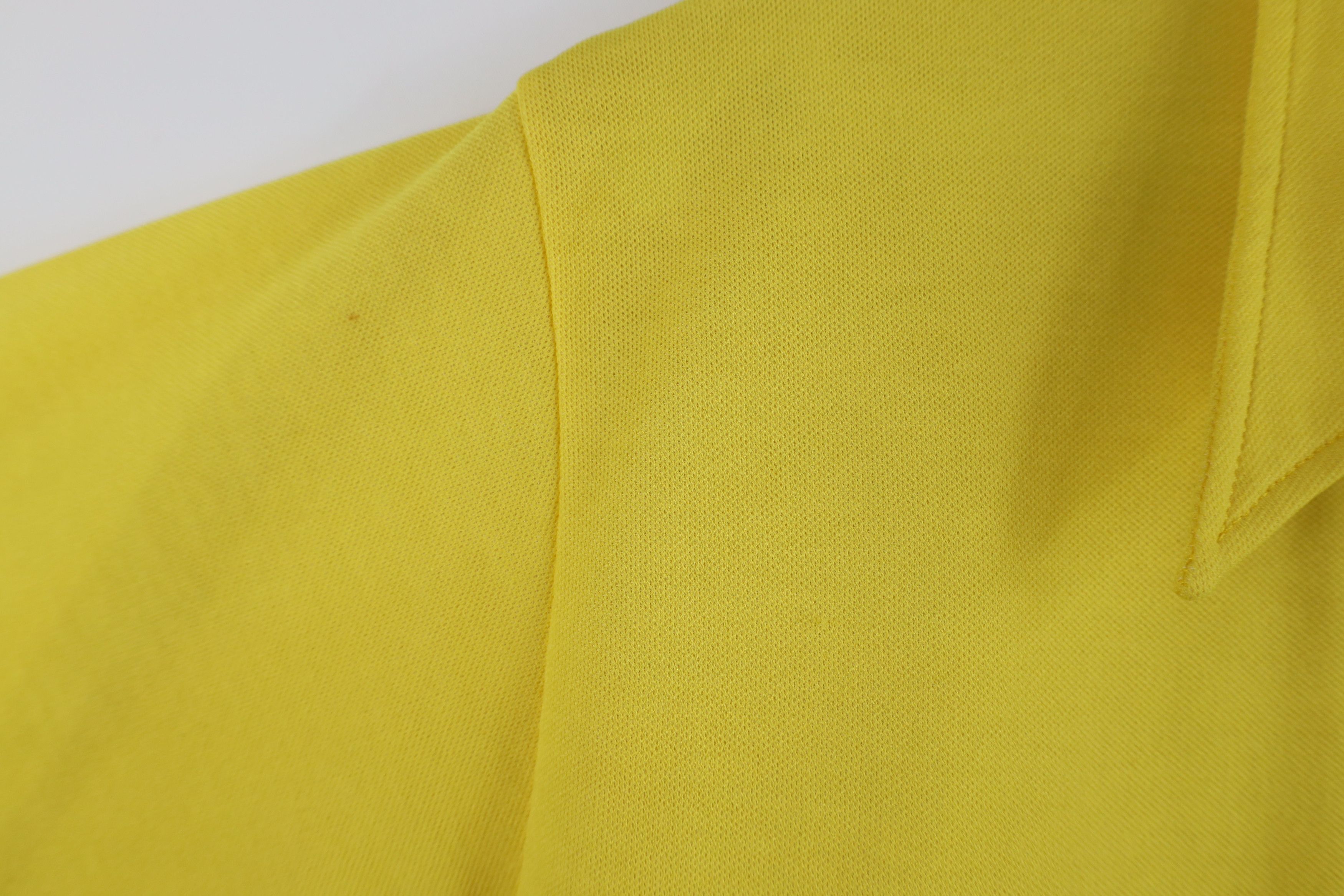Vintage Vintage 70s Streetwear Collar Knit Polo Shirt Yellow USA Size US L / EU 52-54 / 3 - 5 Thumbnail