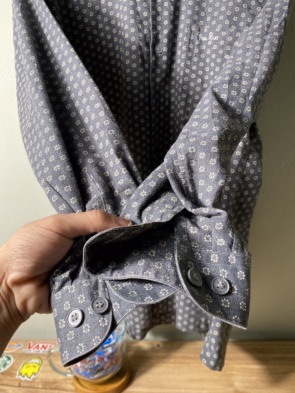 Designer × Other × Vintage Vintage Botton Ups NINA RICCI Full Flowers Size US L / EU 52-54 / 3 - 6 Thumbnail