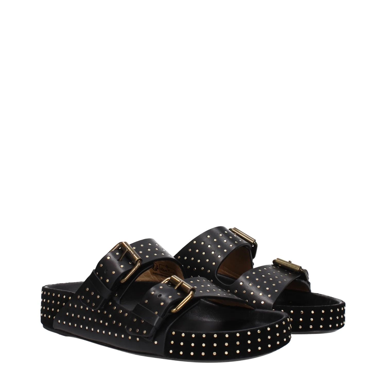 Isabel Marant ob1o1e1124 Leather Slippers & Clogs in Black Size US 6 / IT 36 - 2 Thumbnail