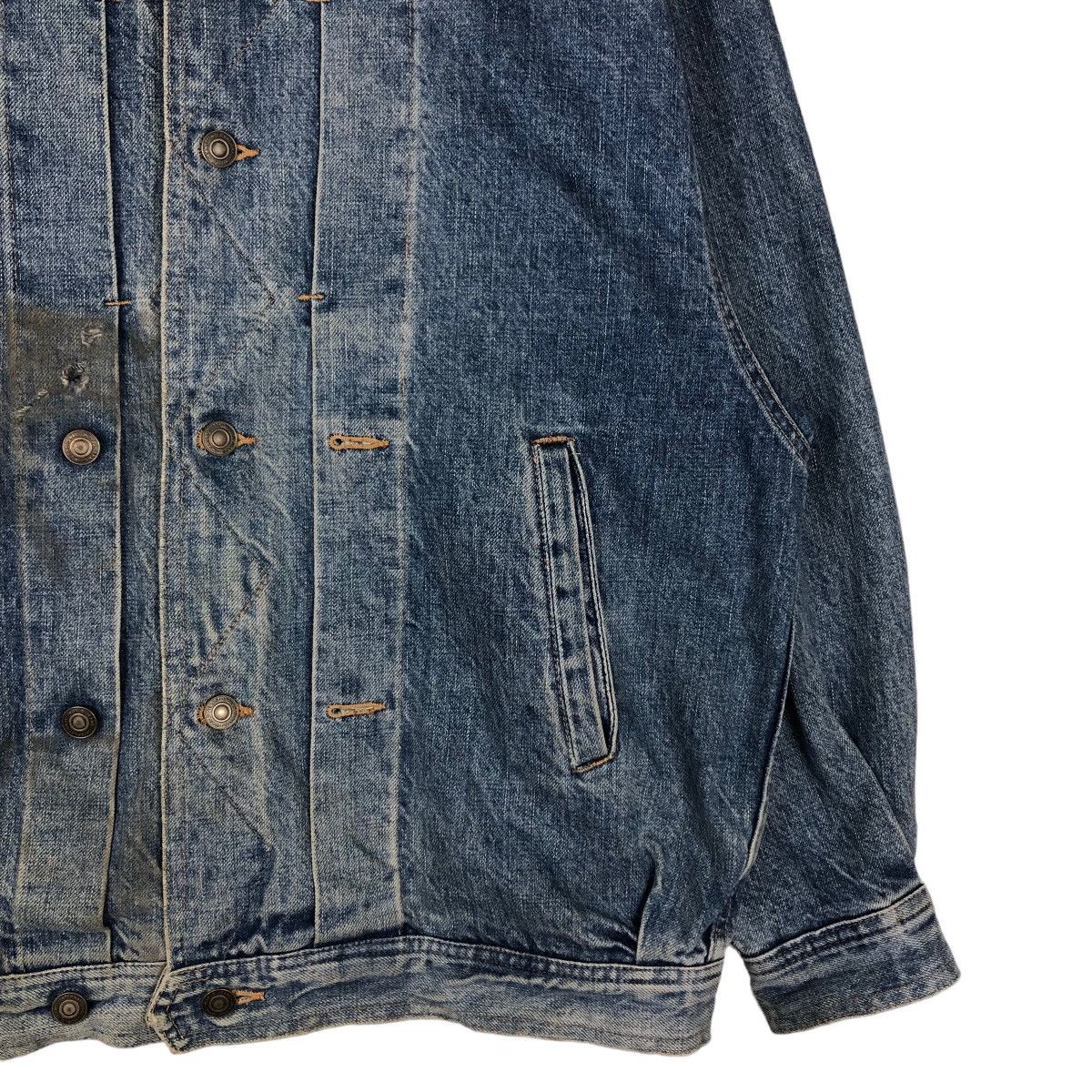 Japanese Brand 🔥Vintage Trucker Denim Biker Jacket Inspire Toyo Enterprise Size US M / EU 48-50 / 2 - 5 Thumbnail