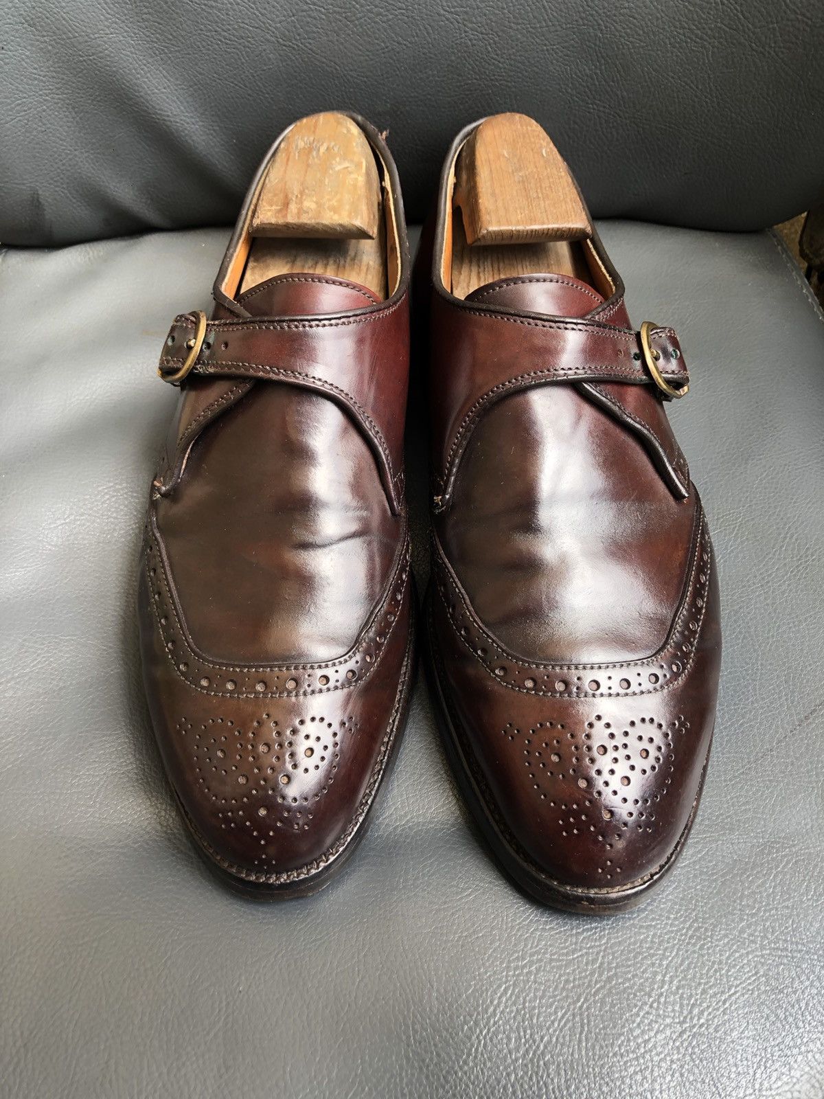 Alden Alden 1690 Shell Cordovan Men’s Single Monk Strap shoes Size US 8.5 / EU 41-42 - 2 Thumbnail