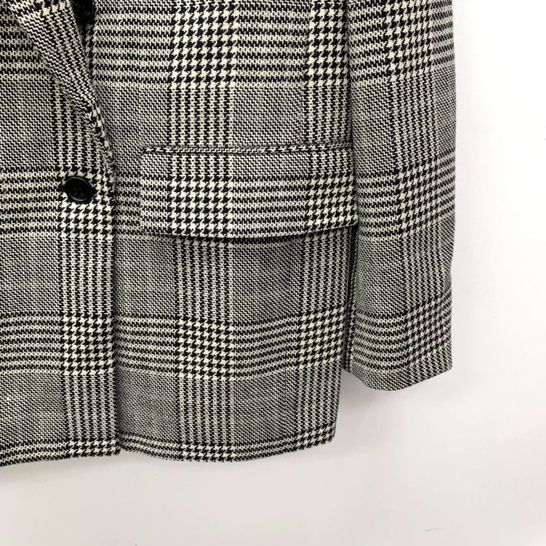 Saint Laurent Paris Saint Laurent Paris size 38 Grey Plaid Wool Lapel Double-b Size S / US 4 / IT 40 - 4 Thumbnail