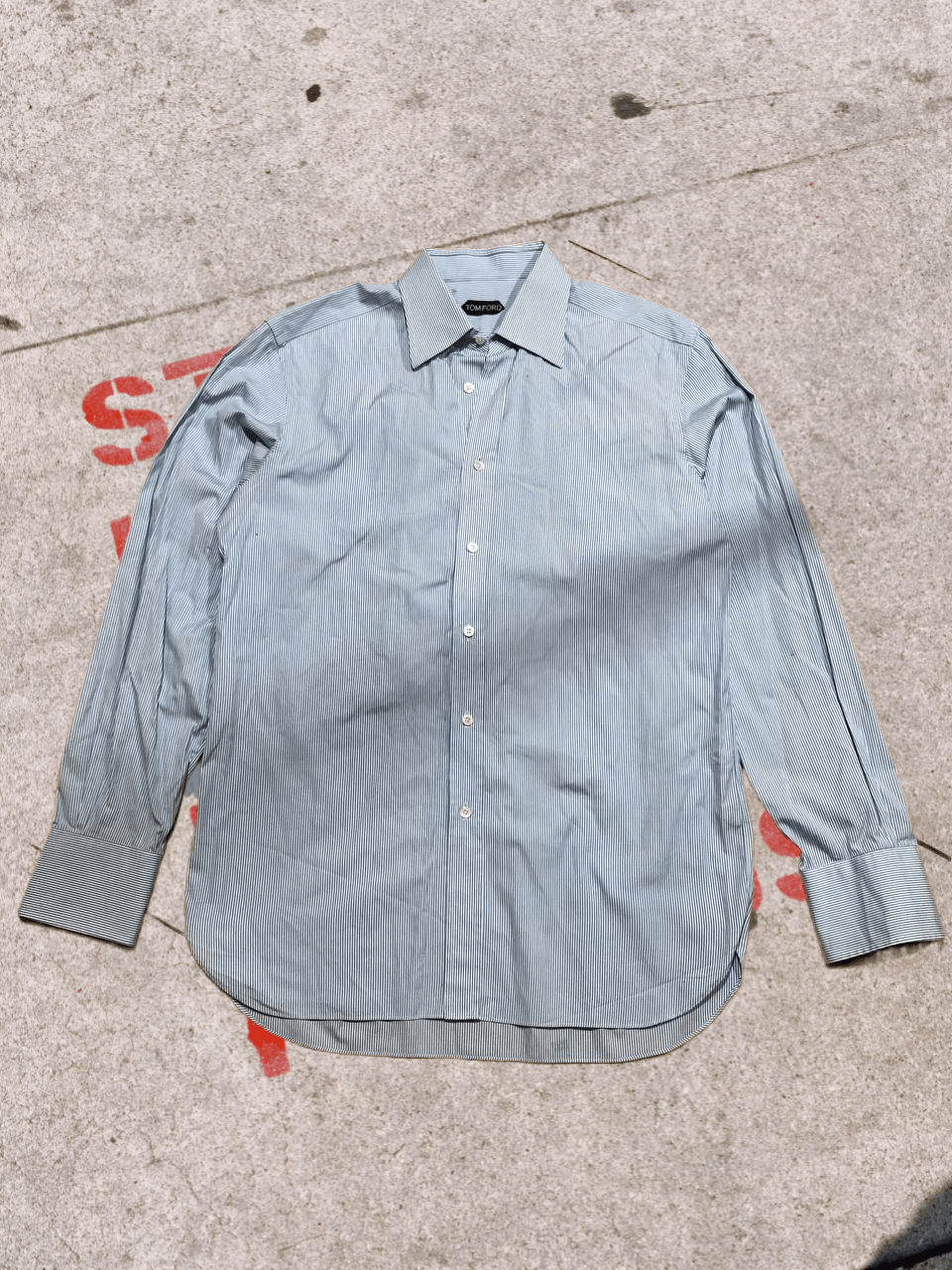 Tom Ford Tom Ford Blue Striped Dress Shirt LUXURY Size US XL / EU 56 / 4 - 1 Thumbnail