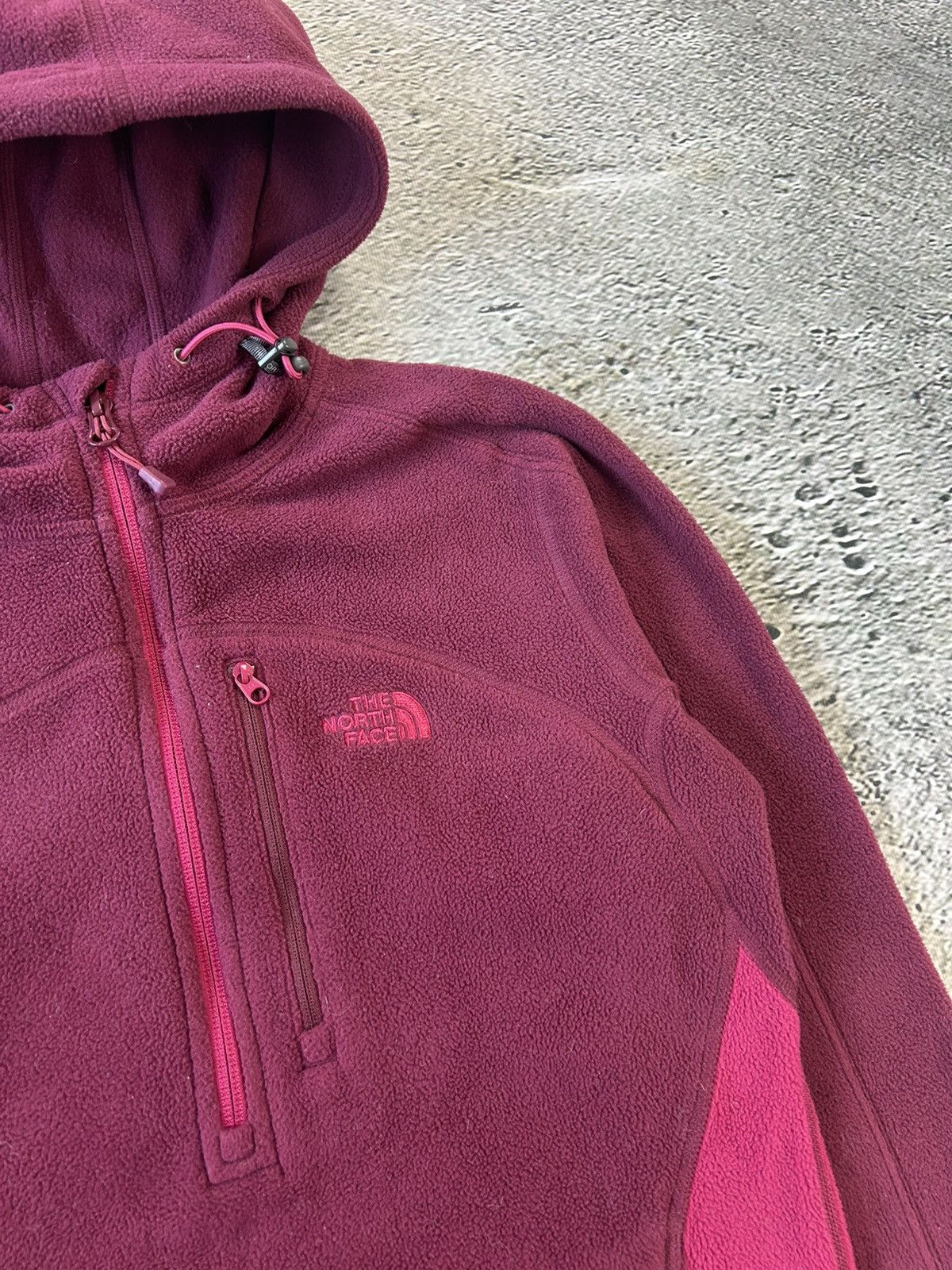 The North Face × Vintage The North Face fleece hoodie vintage pink halfzip Size S / US 4 / IT 40 - 2 Thumbnail