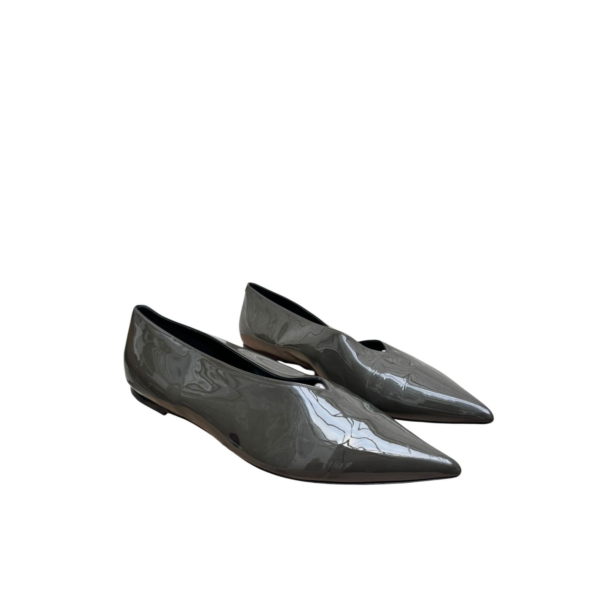 Celine by Phoebe Philo Glossy Olive Flats Size US 10 / IT 40 - 1 Thumbnail