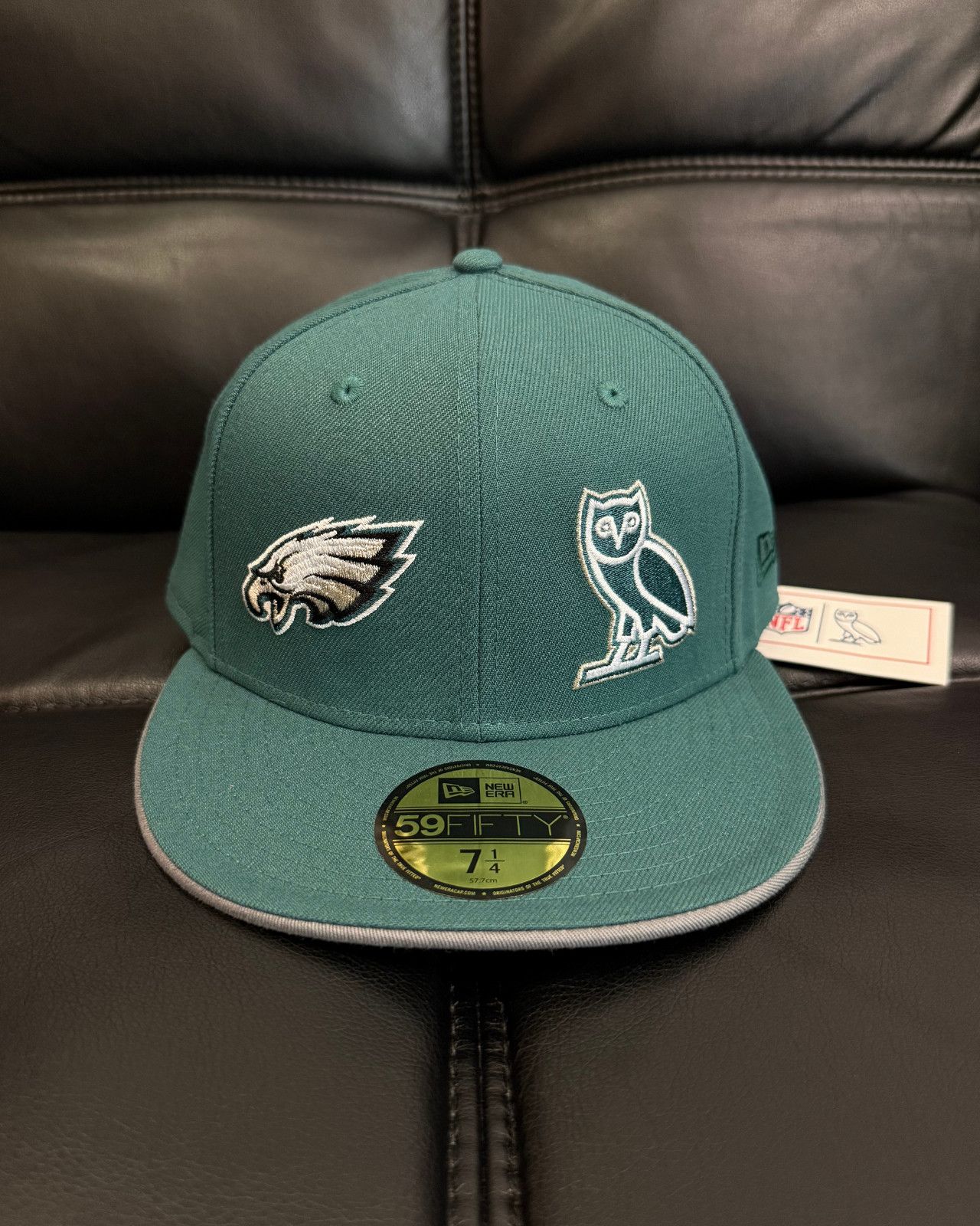 New Era 7 1/4 - OVO x New Era x NFL Philadelphia Eagles Fitted Hat Size ONE SIZE - 1 Thumbnail