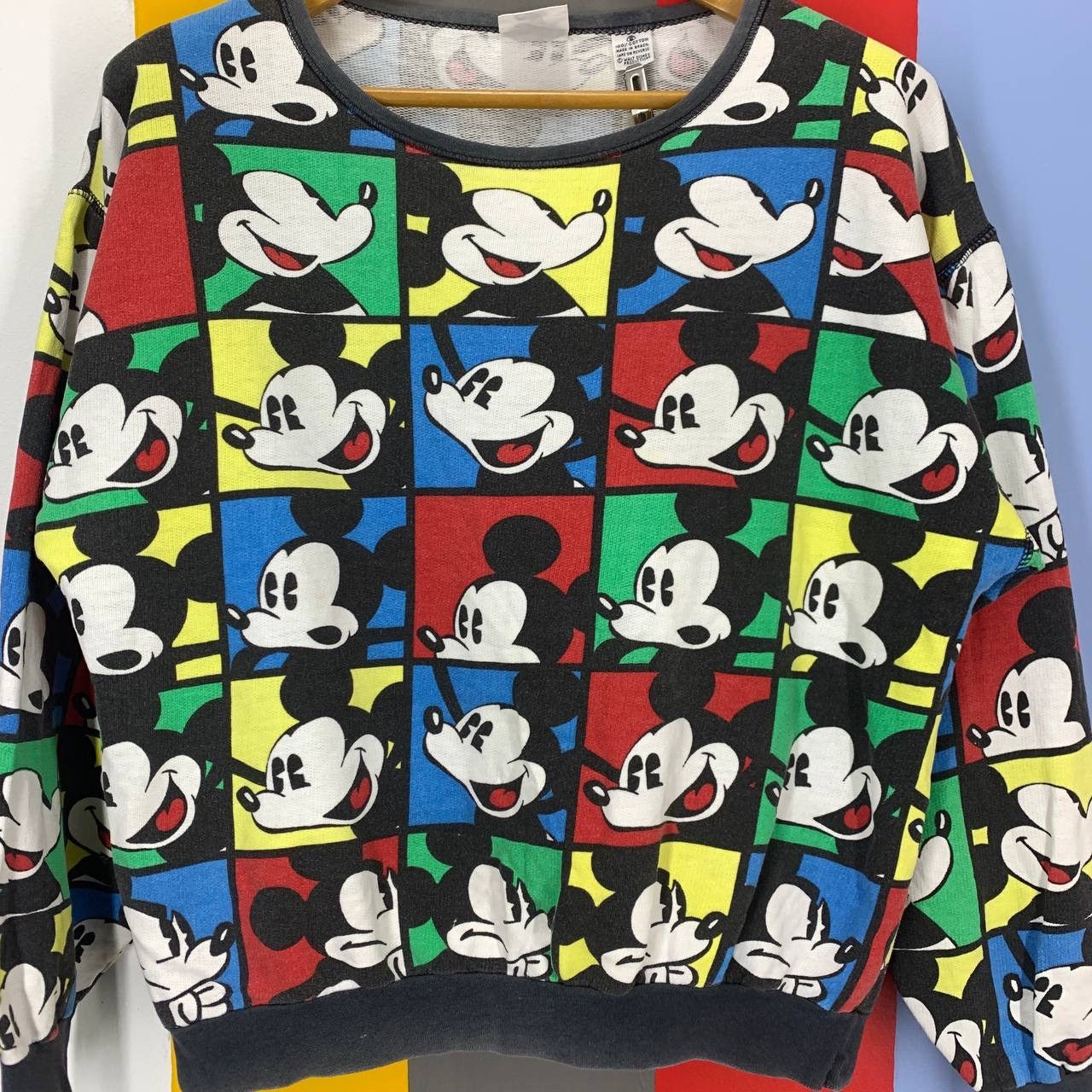 Mickey Mouse 90s Vintage MICKEY MOUSE Full Print Sweatshirt #2318-02 Size US S / EU 44-46 / 1 - 2 Thumbnail