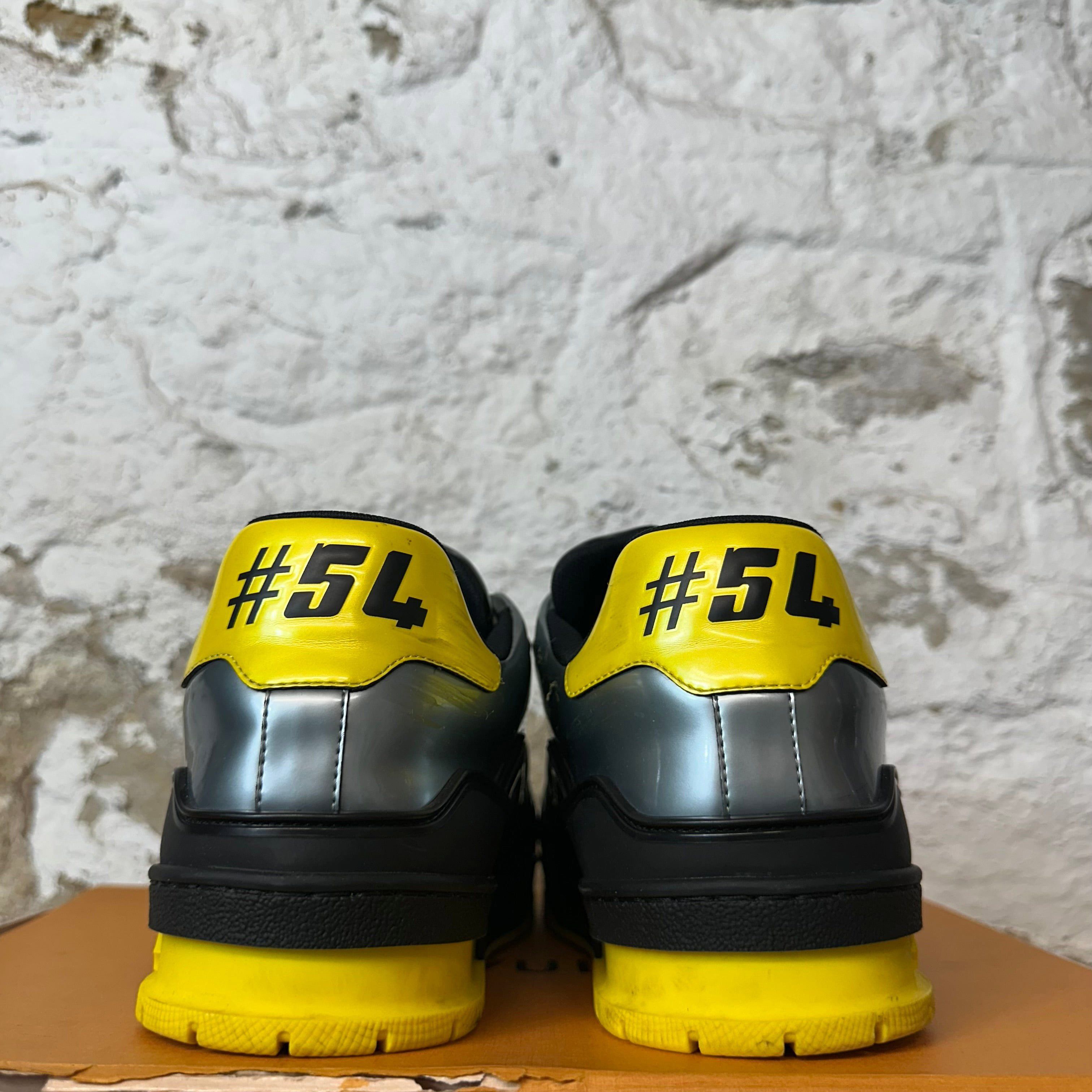 Louis Vuitton Louis Vuitton Black Yellow Trainer Sneaker Sz 10 (8.5LV) Size US 10 / EU 43 - 5 Thumbnail