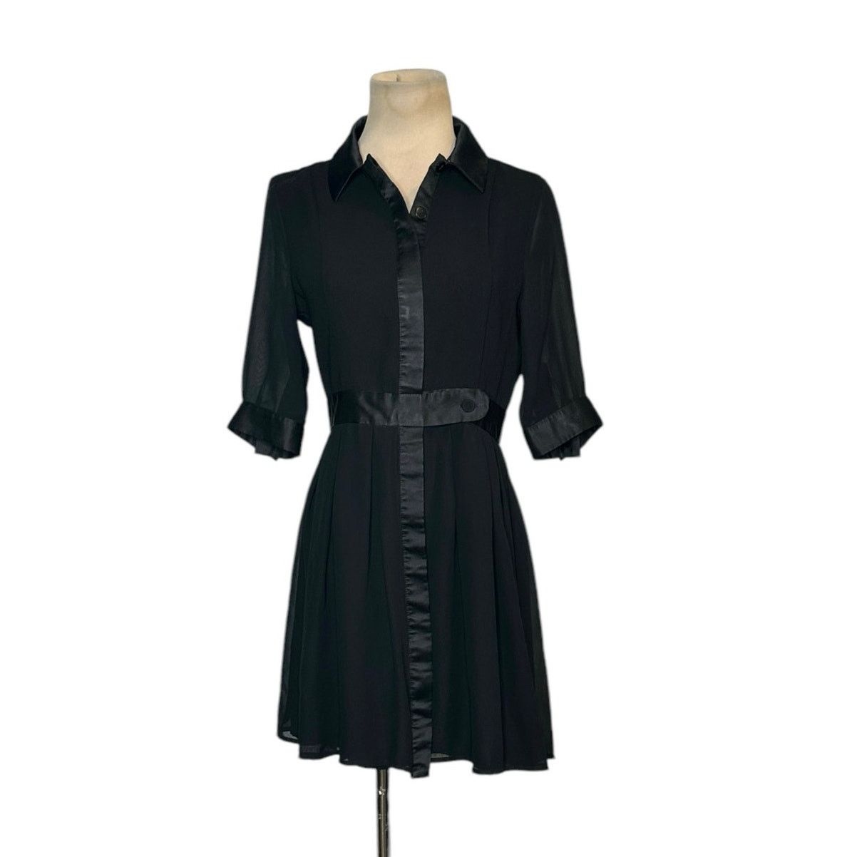 Jonathan Saunders Jonathan Saunders chiffon and satin mini shirt dress size 7 Size M / US 6-8 / IT 42-44 - 7 Thumbnail