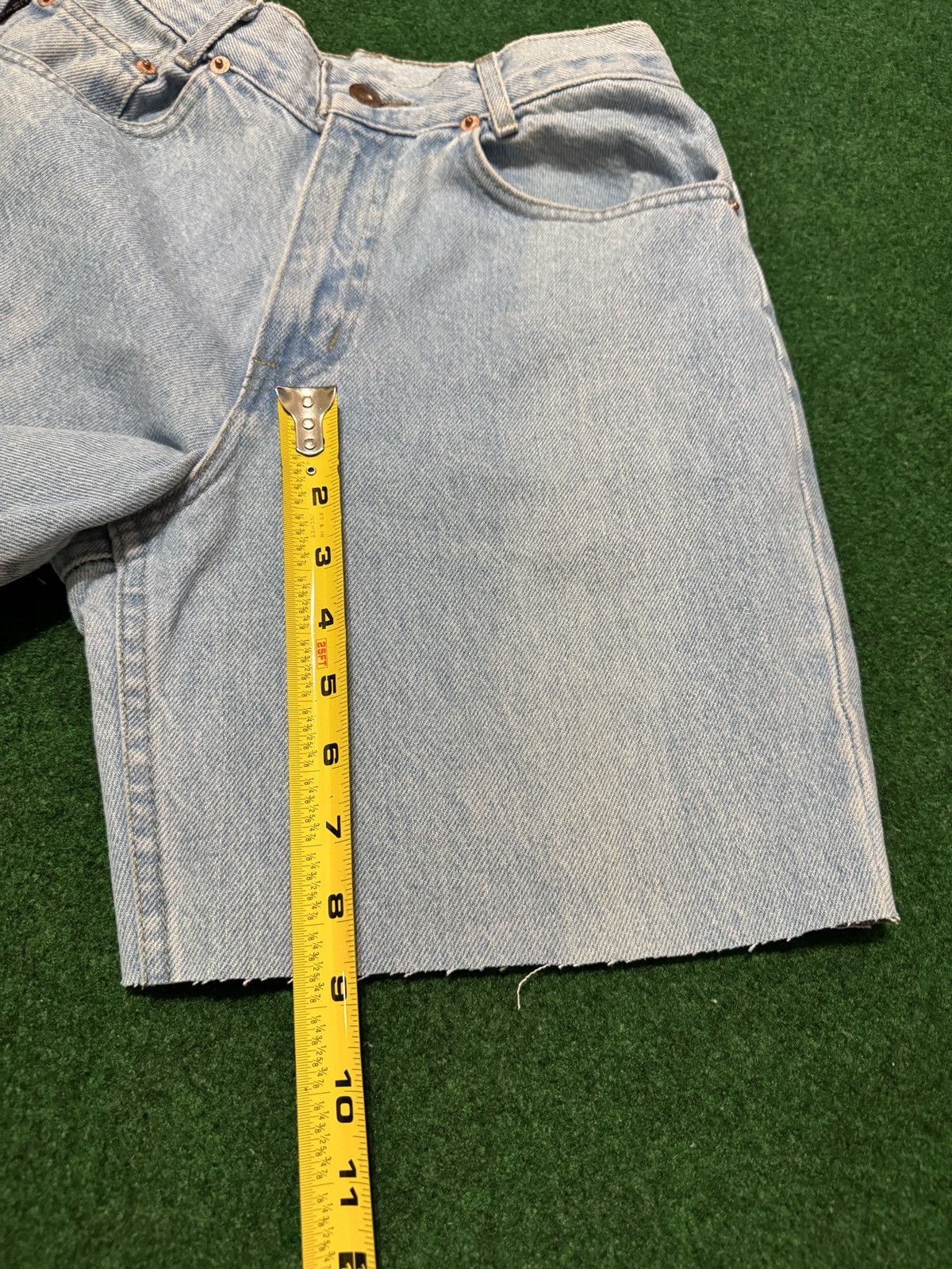 Vintage Vintage 90s High Waisted Mom Light Wash Jorts Denim Shorts Size 26" / US 2 / IT 38 - 4 Thumbnail