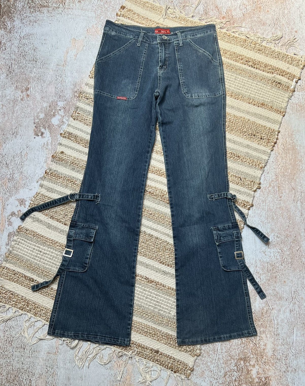 Vintage Vintage super flare cargo jeans Size US 28 / EU 44 - 1 Thumbnail