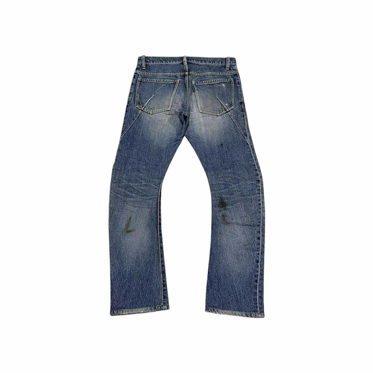 Attachment 🔥Sick Y2K Attachment Flared Denim J Cut Curved Distressed Size US 32 / EU 48 - 7 Thumbnail