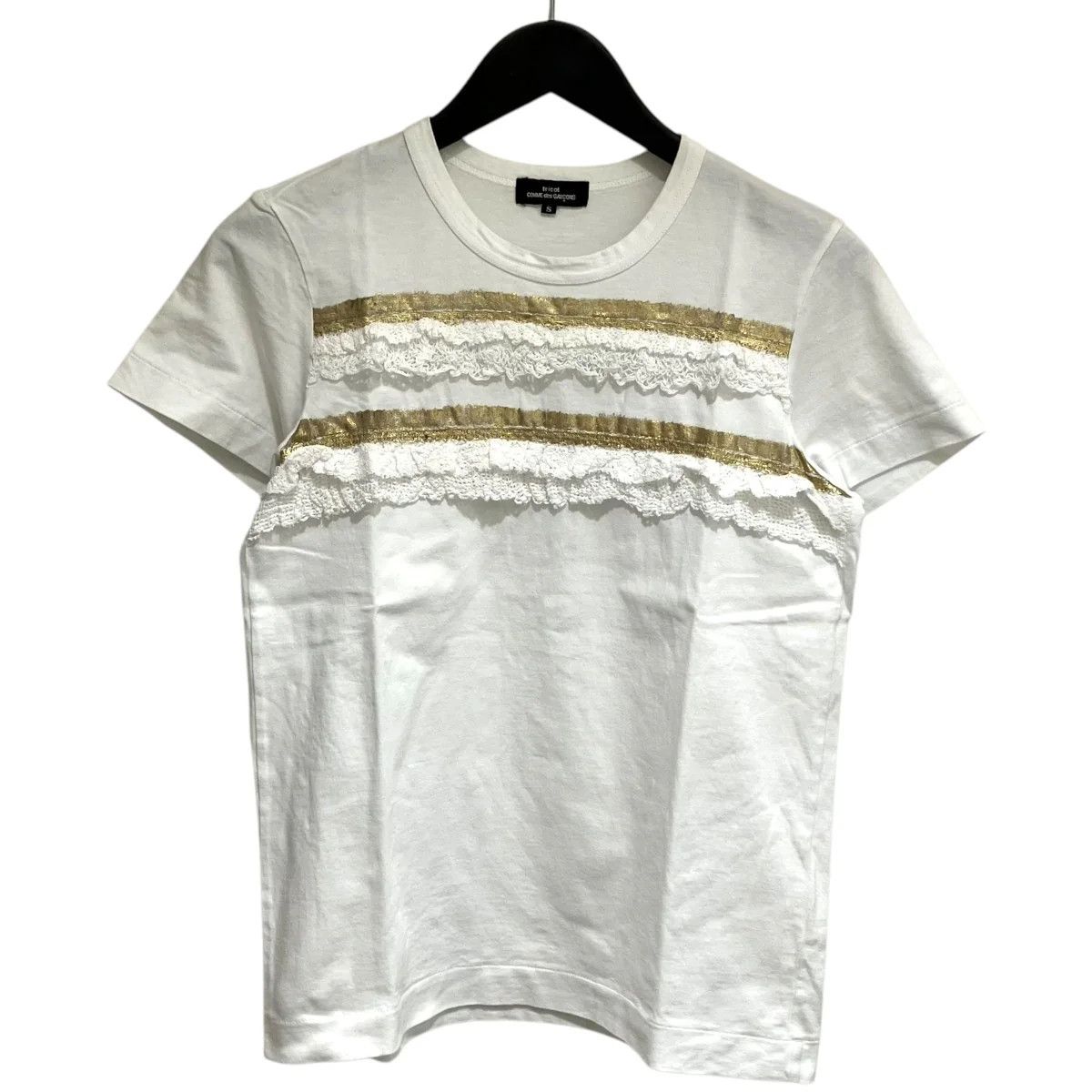 Comme des Garcons × Tricot Comme des Garcons Lace Detail Tee Size S / US 4 / IT 40 - 1 Thumbnail