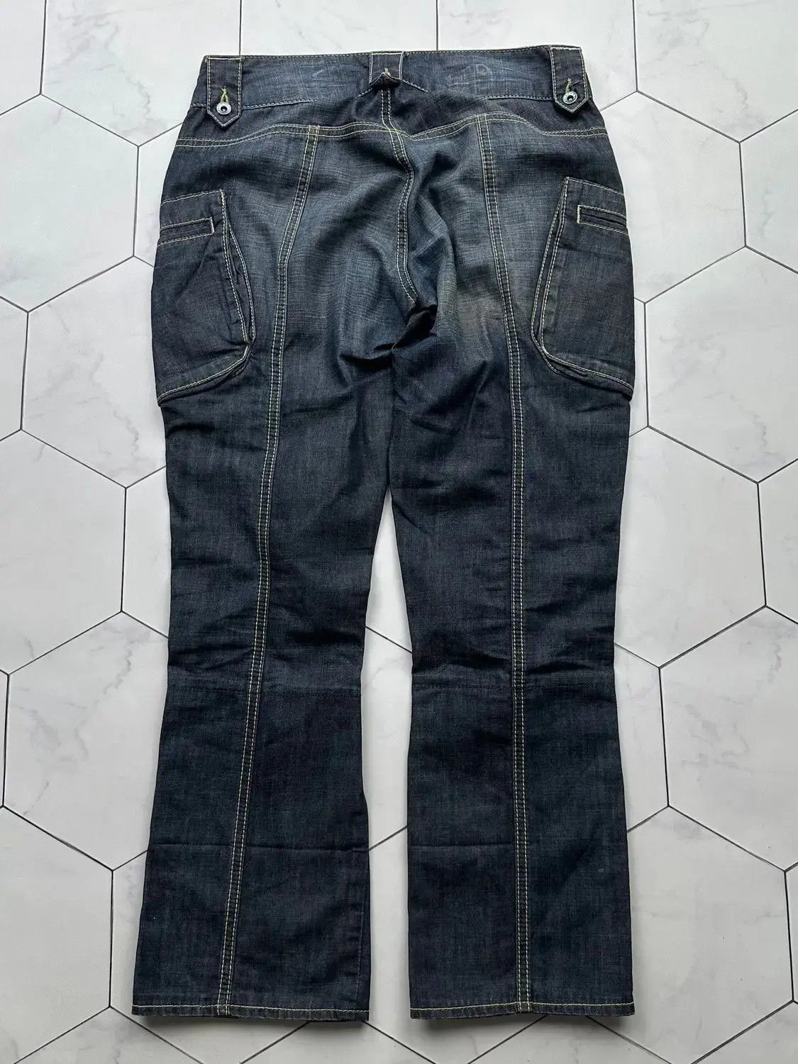 Japanese Brand Vintage Zipped Cropped Jeans (B496)E2 Size 27" / US 4 / IT 40 - 7 Thumbnail
