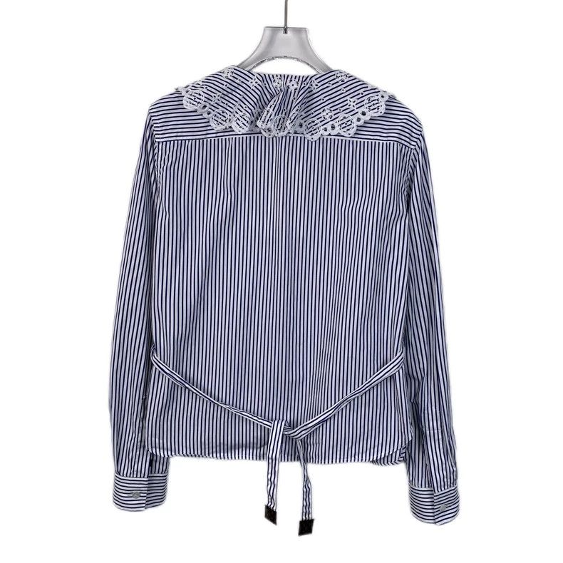 Louis Vuitton Louis Vuitton 22 Long Sleeve Shirt with Blue Vertical Stri Size XS / US 0-2 / IT 36-38 - 2 Thumbnail