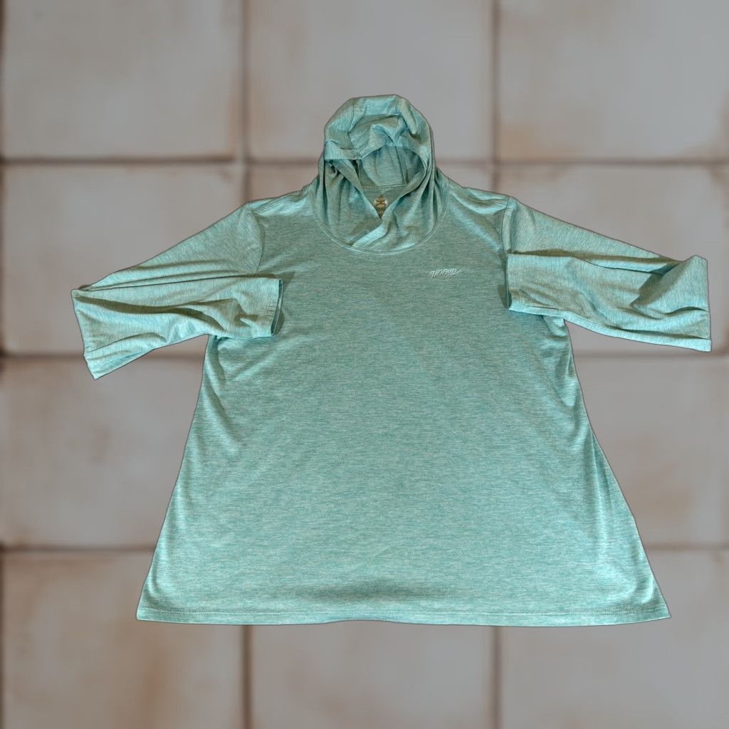Vintage Hooey Shirt Mens XL Green Hooded Long Sleeve Performance Lightweight Pullover Crew Neck Raglan Sleeve T-Shirt Size US XL / EU 56 / 4 - 1 Thumbnail
