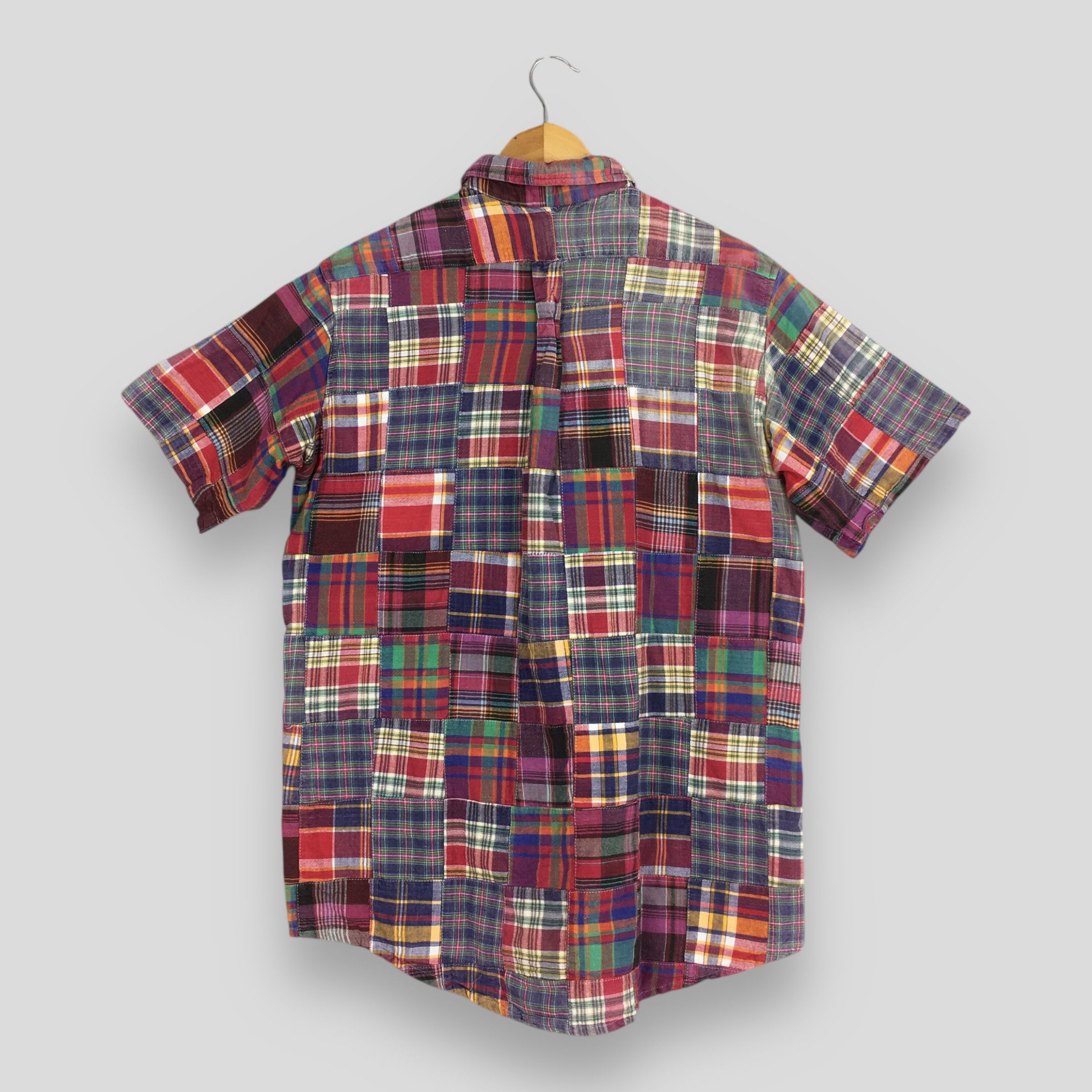 Hang Ten Vintage 90's Hang Ten Patchwork Checkered Shirt Medium Size US M / EU 48-50 / 2 - 6 Thumbnail