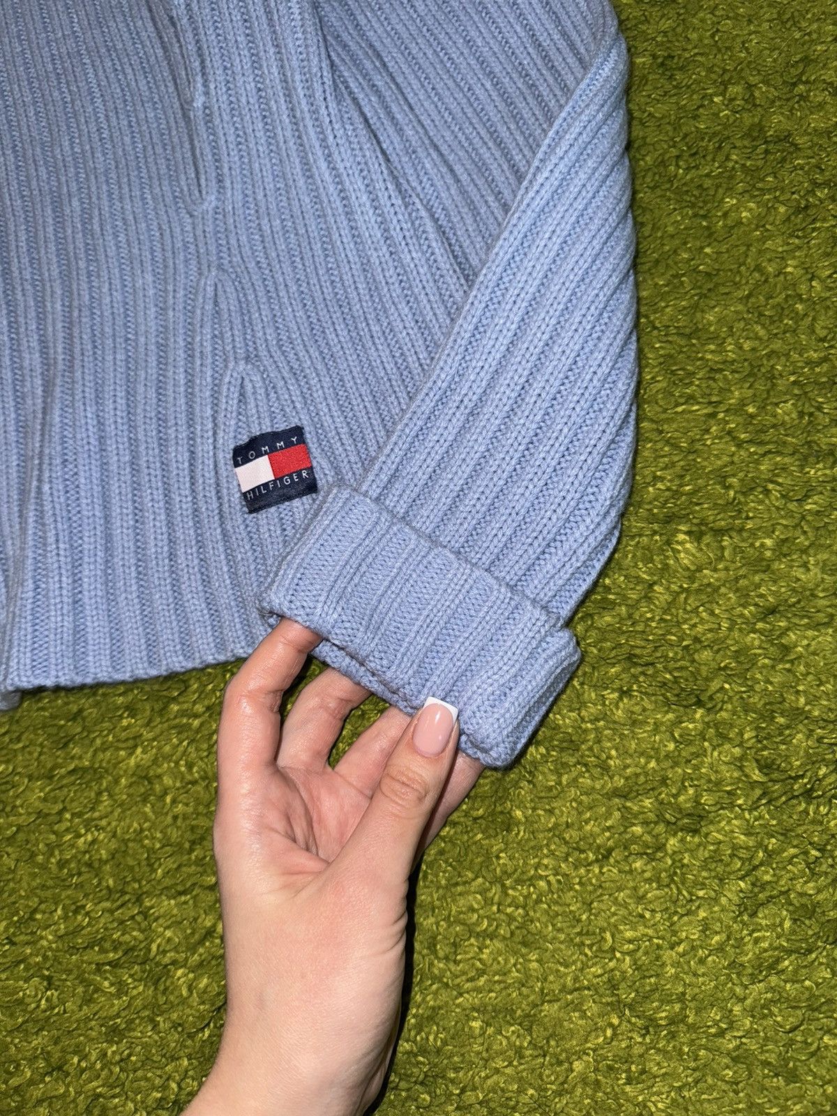 Tommy Hilfiger × Tommy Jeans × Vintage Tommy Jeans by Hilfiger 2000s Y2K wool ribbed knit sweater Size M / US 6-8 / IT 42-44 - 3 Thumbnail