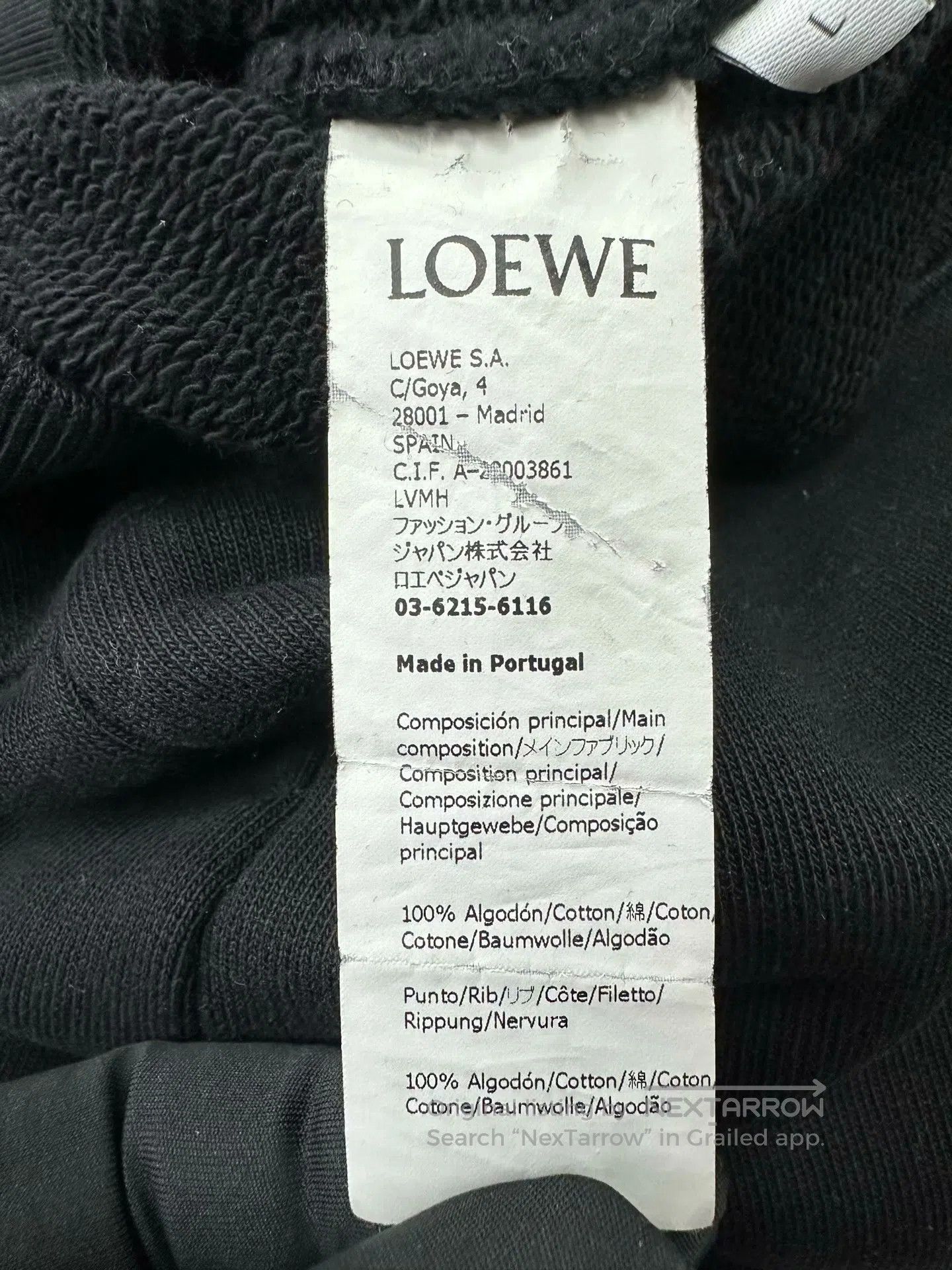 Loewe Loewe Black Embroidered Letter Logo Hoodie| Size US L / EU 52-54 / 3 - 4 Thumbnail
