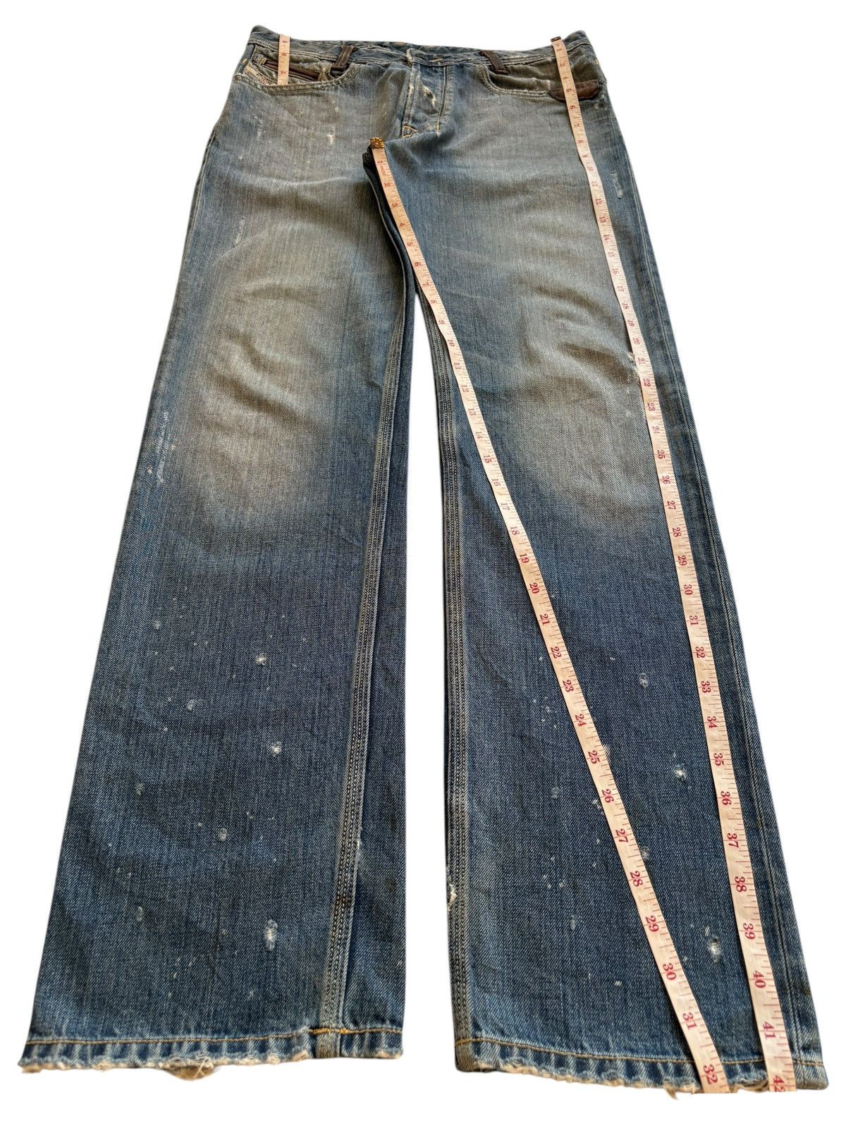 Diesel Vintage Diesel Onijo Bleached Mud Wash Distressed Jeans Size US 31 - 14 Thumbnail