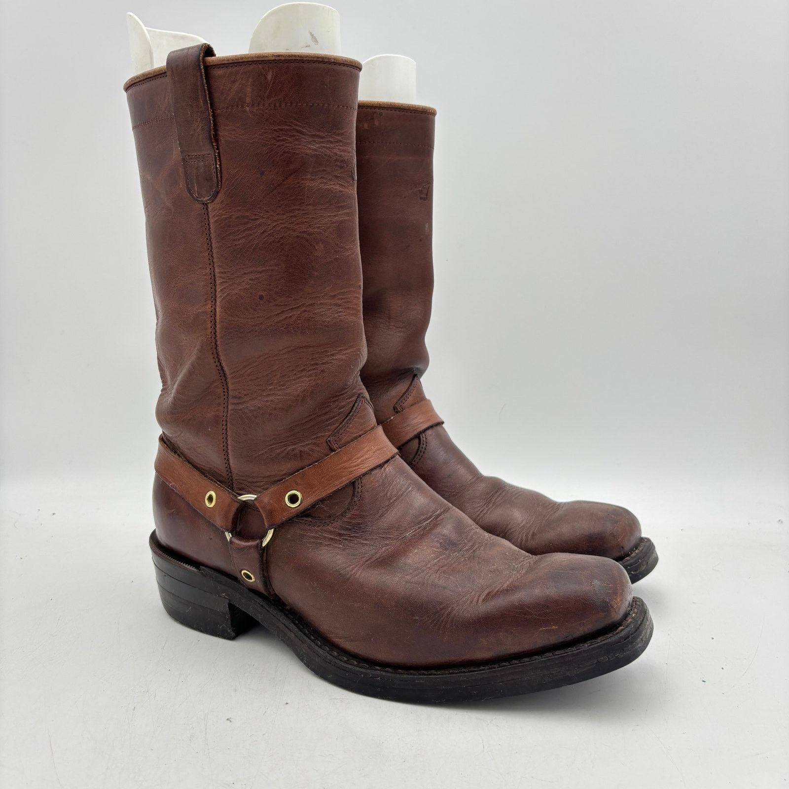 Dayton Boots VTG Dayton Brown Leather Harness Motorcycle Boots Men's 11E Size US 11 / EU 44 - 1 Thumbnail