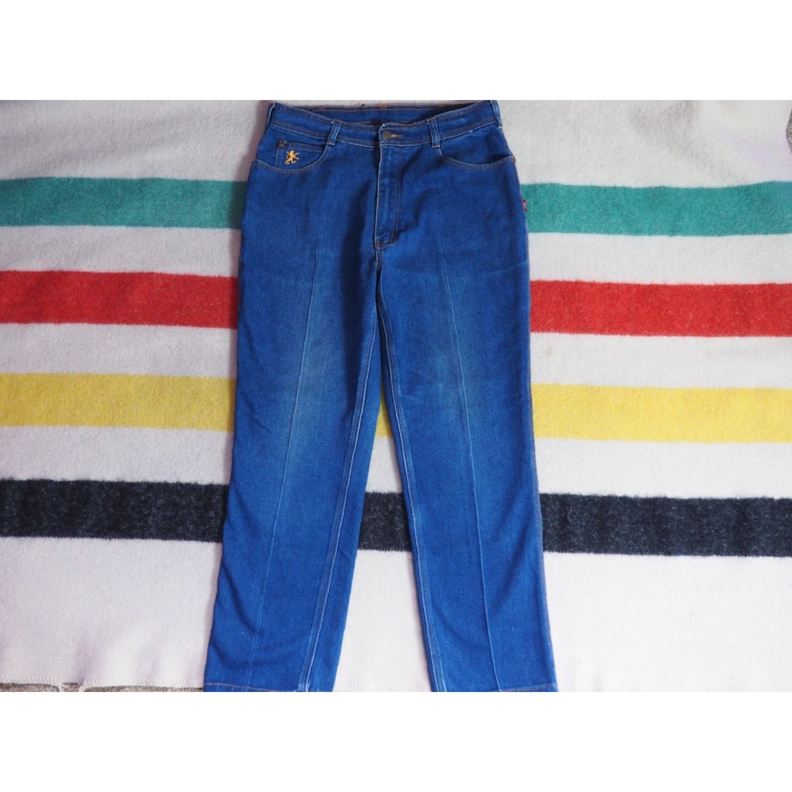 Denime VINTAGE Braxton Denim Jeans Western Rodeo Blue 32x27 Womens 80s 90s Stretch Retro Look Size 24" / US 00 / IT 34 - 3 Thumbnail