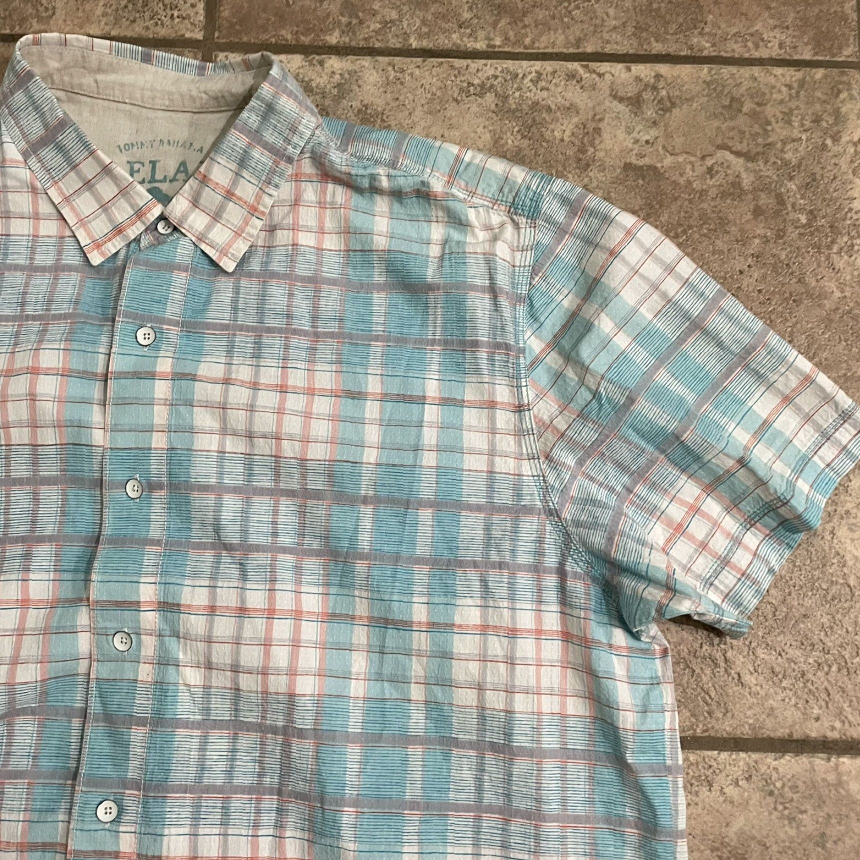 Tommy Bahama Tommy Bahama Button-Down Shirt Mens XXL Plaid Multicolor Relaxed Modern Fit Short Sleeve Button-Up Shirt Size US XXL / EU 58 / 5 - 2 Thumbnail