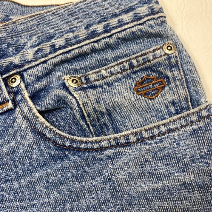Harley Davidson Harley-Davidson Men's Jeans 36x32 Distressed Denim Blue Biker Motor Clothes Bike Size US 36 / EU 52 - 6 Thumbnail