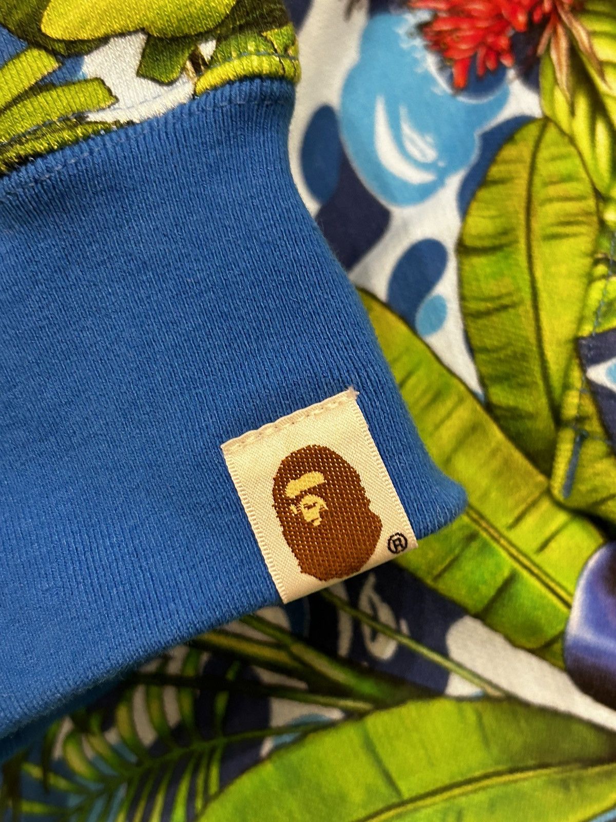 Bape Bape X Monkey 47 Pullover Hoodie Blue Size US XL / EU 56 / 4 - 4 Thumbnail