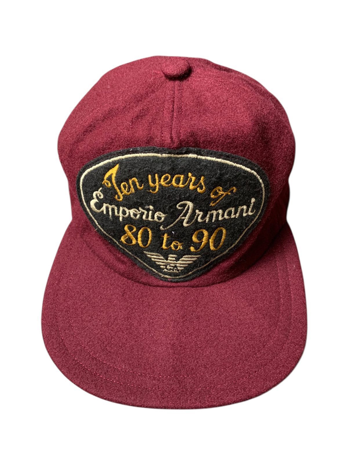 Emporio Armani 1990s Emporio Armani Embroidered Patch Fitted Cap Size ONE SIZE - 1 Thumbnail