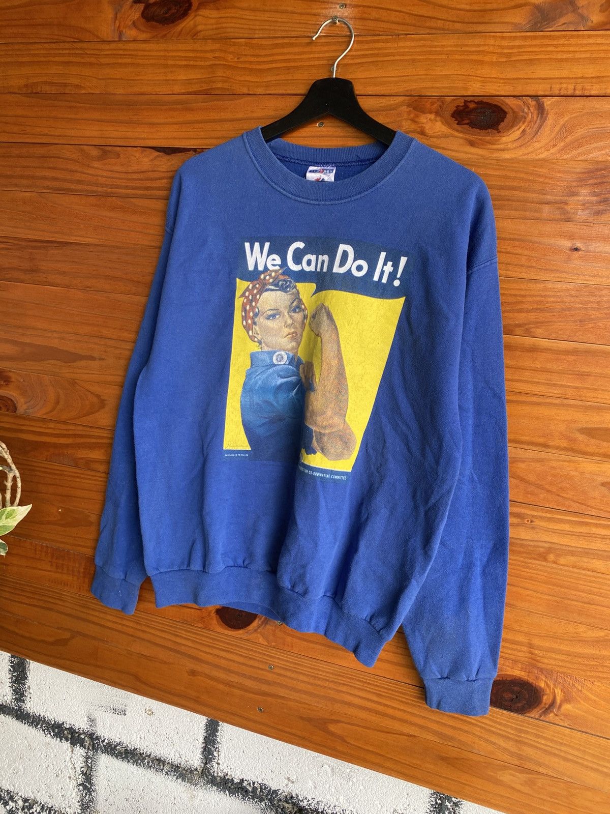 Vintage Vintage “We Can Do It!” Rosie the Riveter Sweatshirt Blue Size US M / EU 48-50 / 2 - 4 Thumbnail