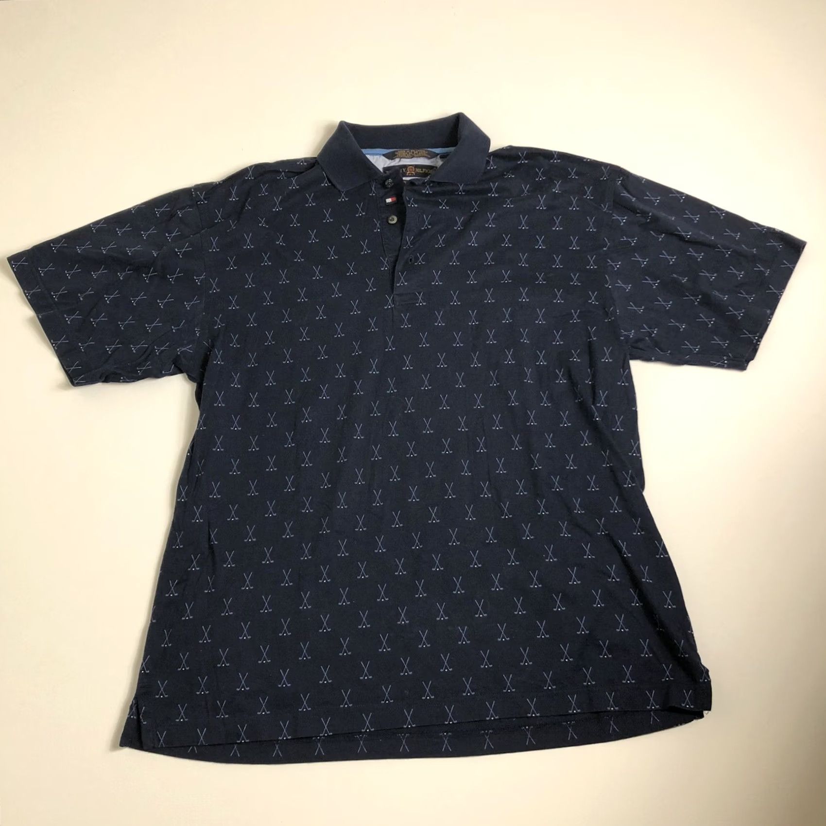 Tommy Hilfiger Tommy Hilfiger Golf Polo Shirt S Blue Mercerized Cotton Golf Print J101 Mens Regular Size SS Size US S / EU 44-46 / 1 - 2 Thumbnail