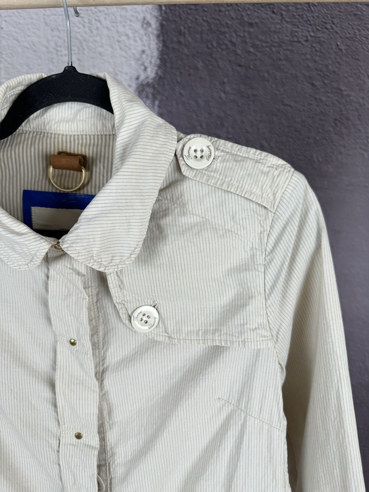 Burberry Thomas Burberry striped cotton lightweight trench coat Size XS / US 0-2 / IT 36-38 - 4 Thumbnail