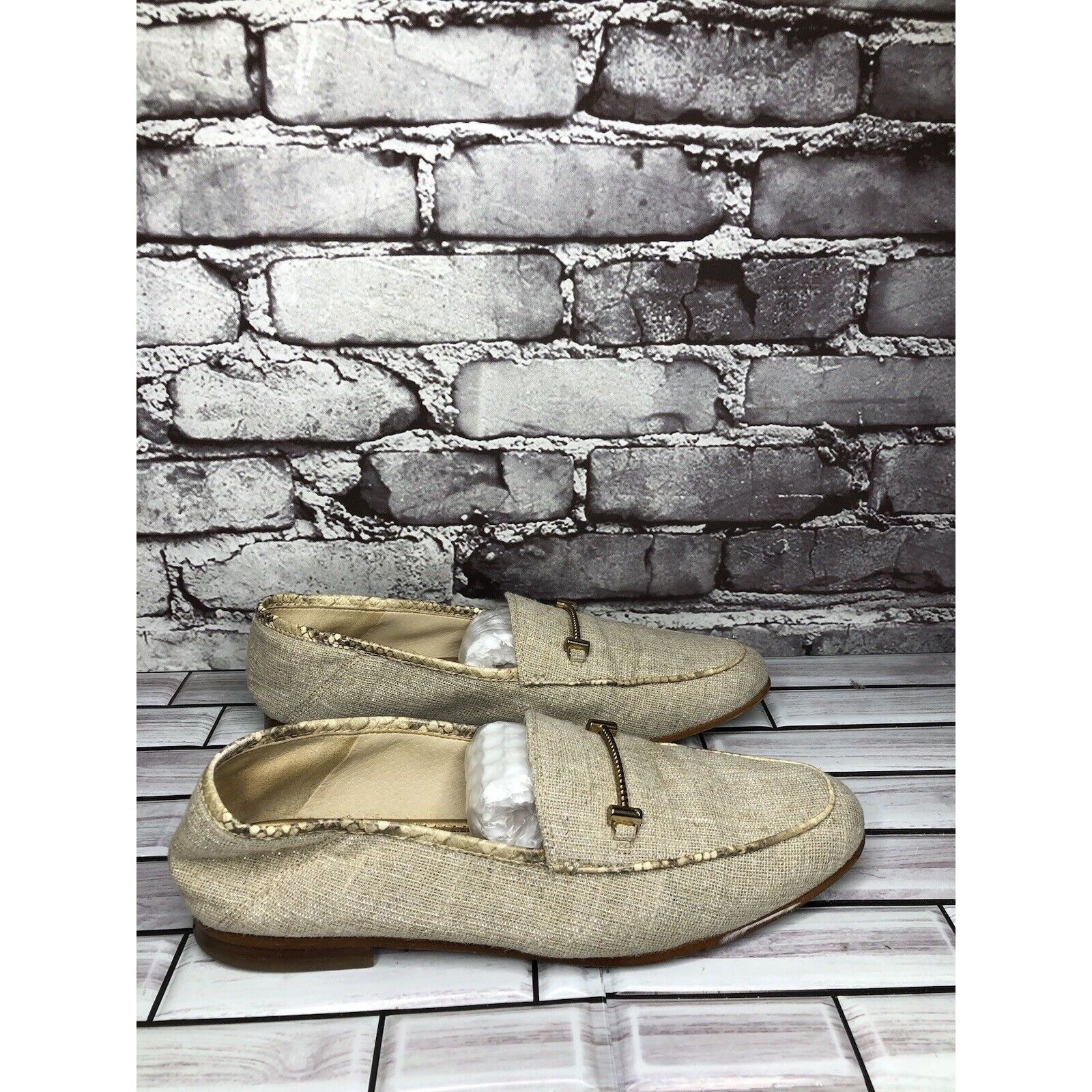 Sam Edelman Sam Edelman Lior Beige Leather Horsebit Almond Toe Slip On F Size US 9 / IT 39 - 12 Thumbnail