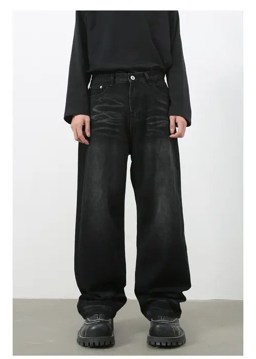 Japanese Brand American high street vintage distressed loose straight jeans Size US 32 / EU 48 - 1 Thumbnail