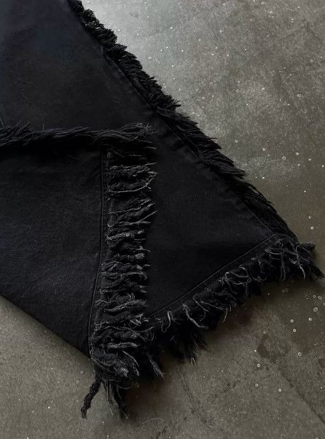 Le Grande Bleu (L.G.B.) L.G.B. (Le Grand Bleu) Fringe Denim Skirt Size 26" / US 2 / IT 38 - 5 Thumbnail