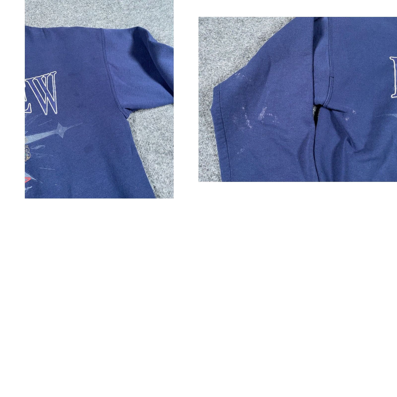 Hanes VTG Hanes Sweatshirt Fairview Michigan 90s Big Print Dark Blue XL Adult Men Size US XL / EU 56 / 4 - 8 Thumbnail