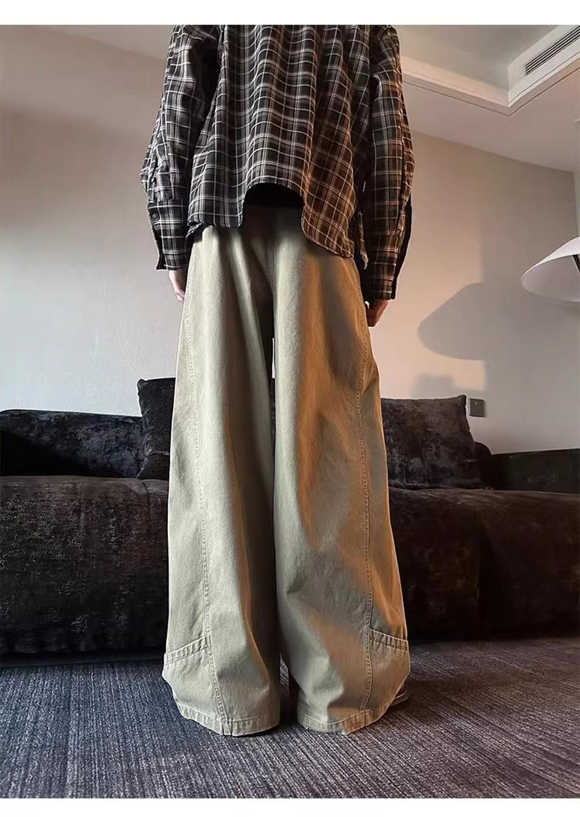 Japanese Brand Baggy Wide-Leg Trousers Size US 32 / EU 48 - 3 Thumbnail