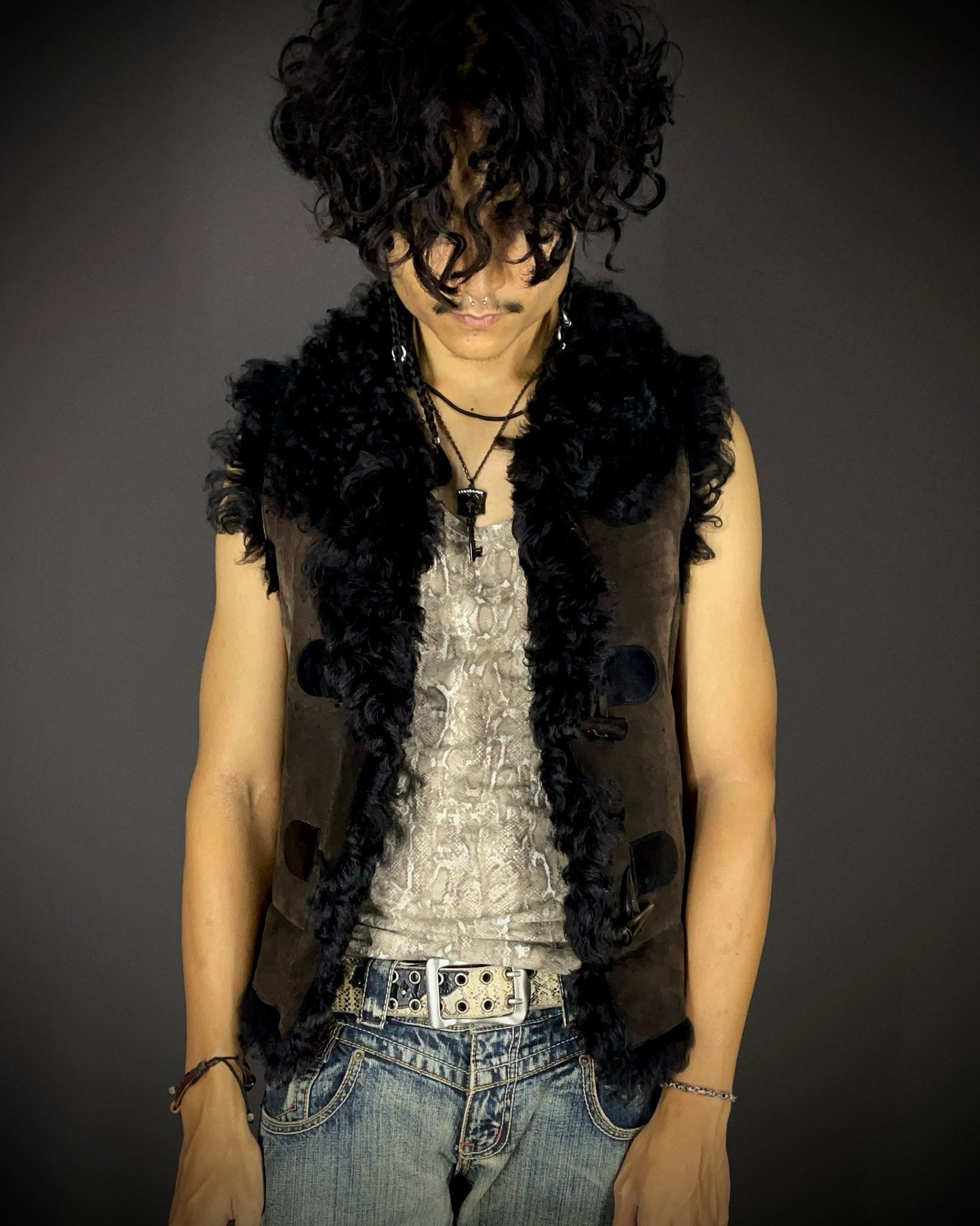 (For offer)Burberry Sample AW05 Brown Suede&Black Shearling