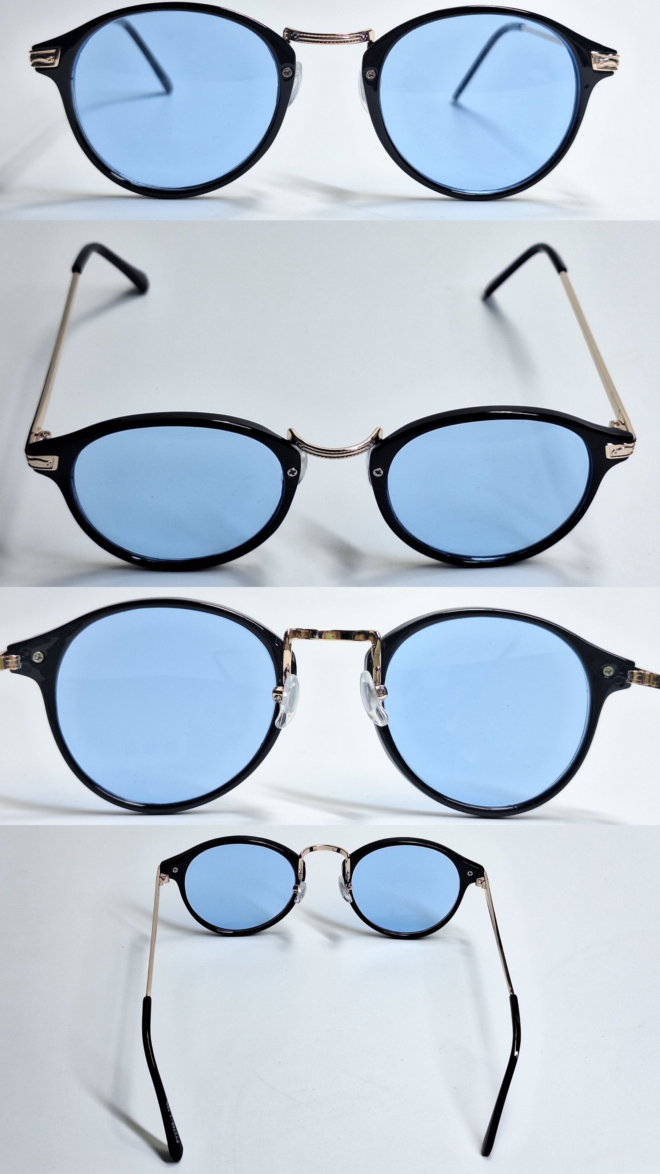 Uniqlo [VINTAGE] Boston Combination Blue Tint Sunglasses - PY2705-1 Size ONE SIZE - 4 Thumbnail