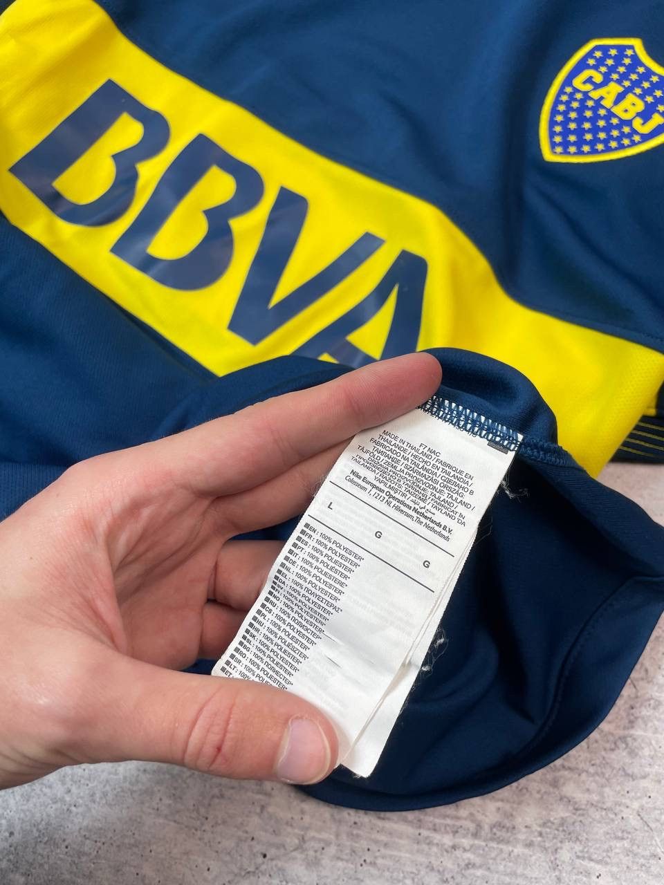 Nike 2017/18 Nike Boca Juniors Home Jersey Tee T-Shirt Y2K Size US L / EU 52-54 / 3 - 7 Thumbnail