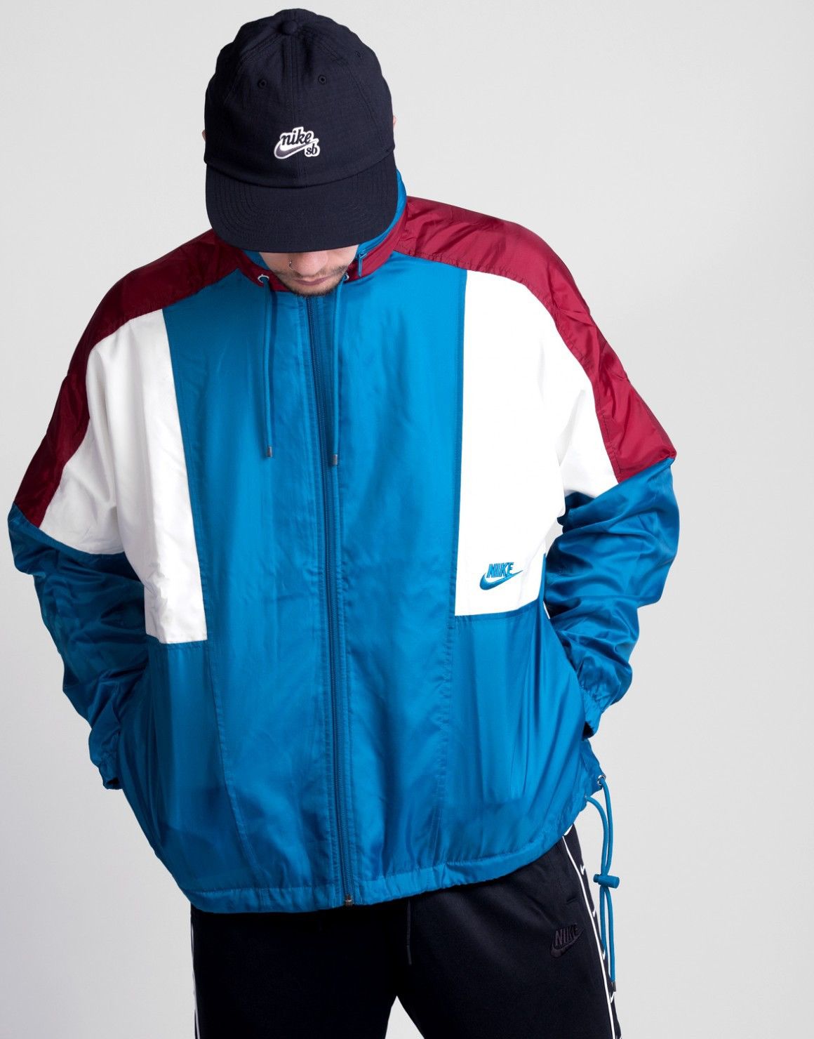image of Official Re-Issue ‘89 Colorblock Windbreaker XL Nike Archive in Blue, Men's